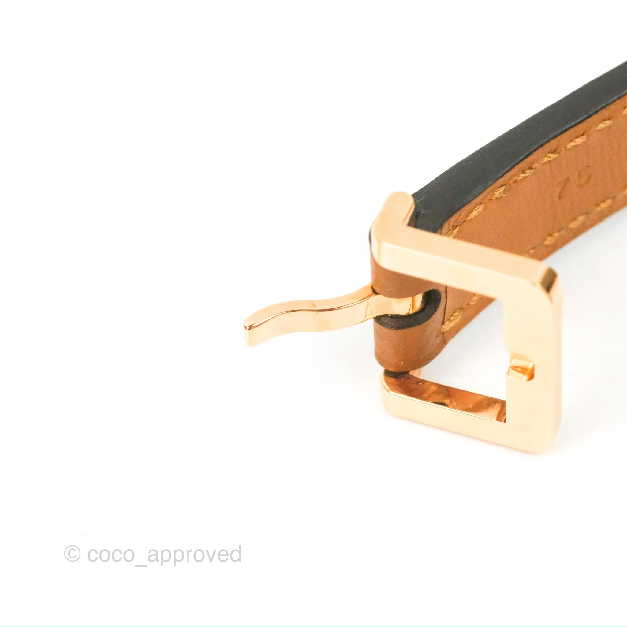 Hermes Pop H 15 Belt Gold Epsom Rose Gold Hardware