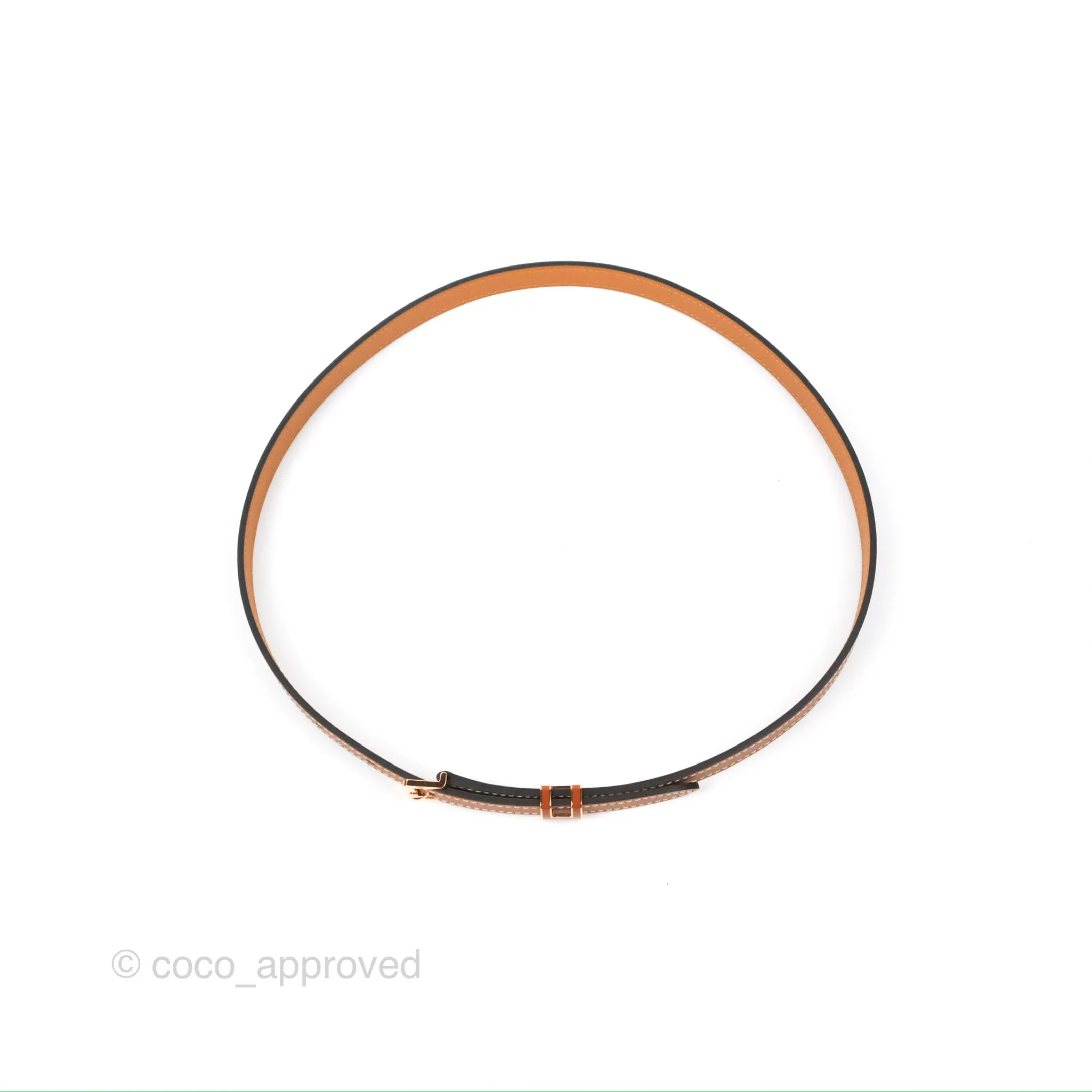 Hermes Pop H 15 Belt Gold Epsom Rose Gold Hardware