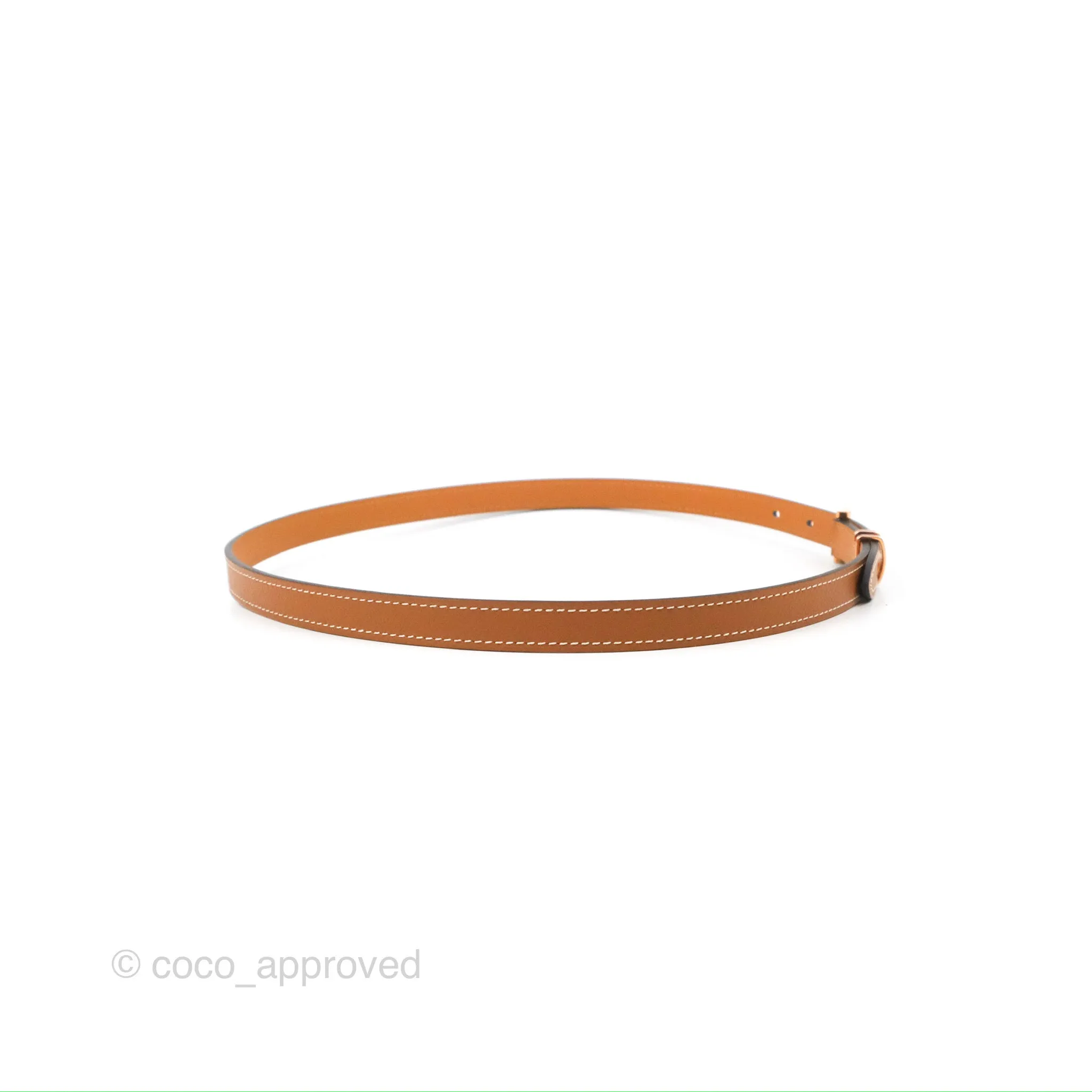 Hermes Pop H 15 Belt Gold Epsom Rose Gold Hardware