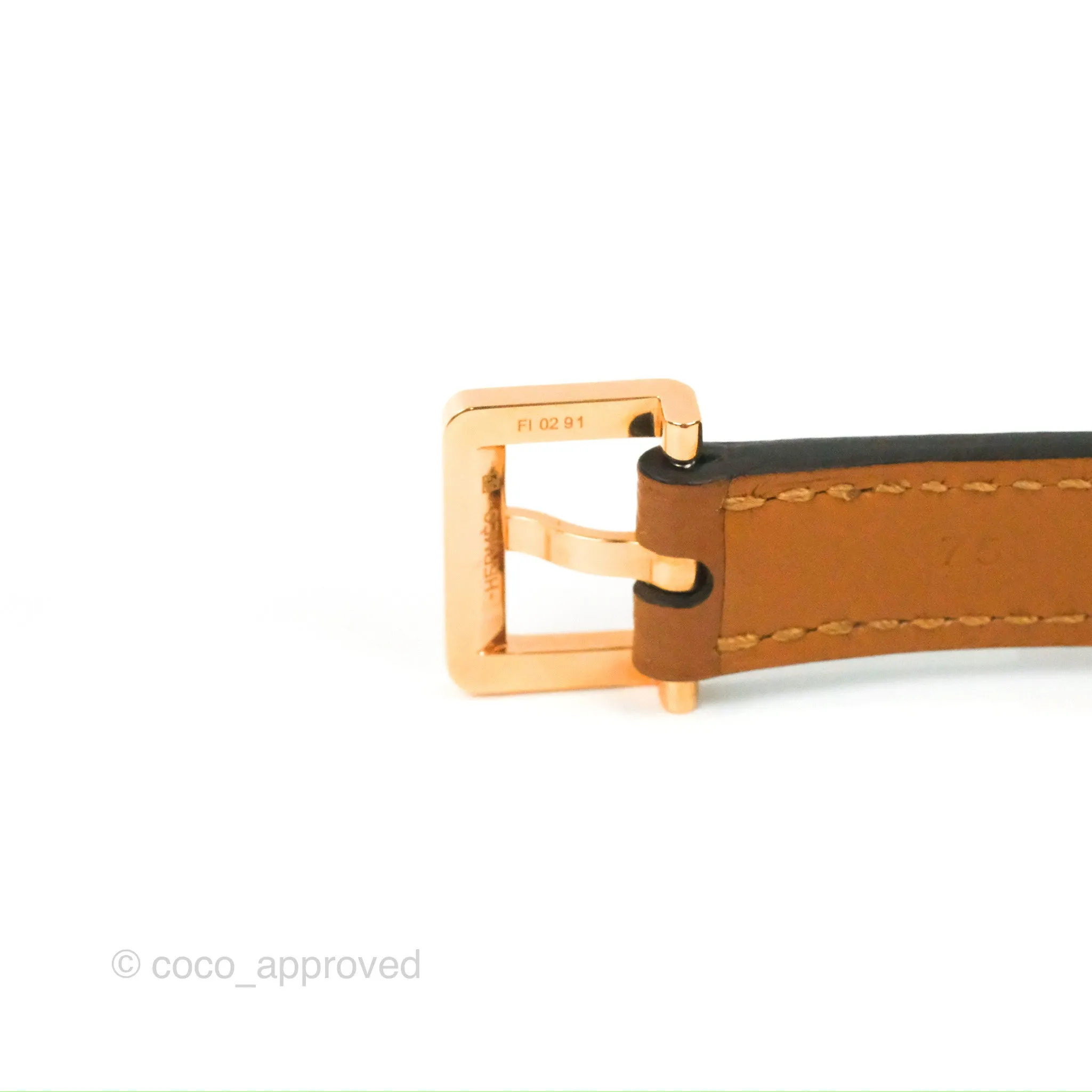 Hermes Pop H 15 Belt Gold Epsom Rose Gold Hardware