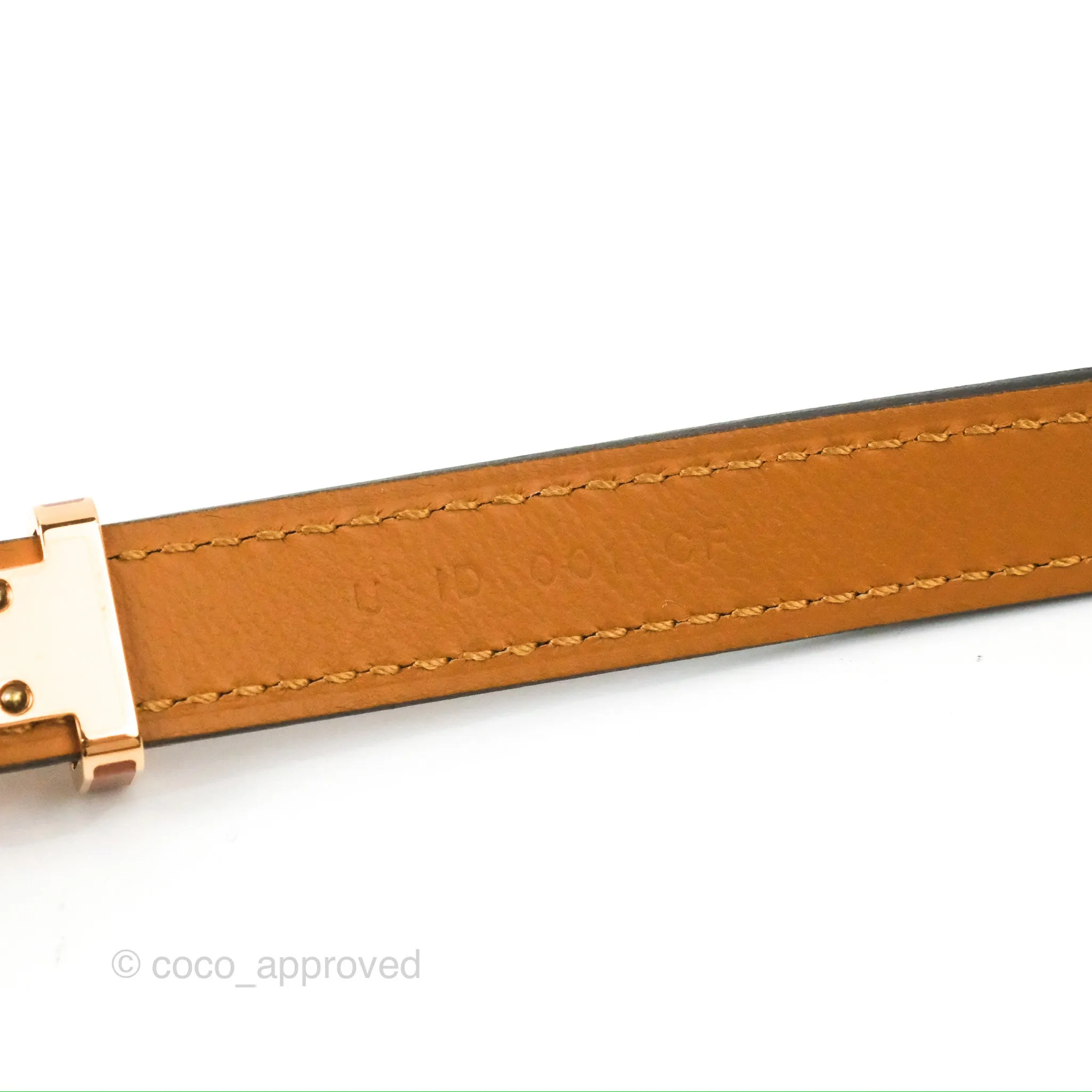 Hermes Pop H 15 Belt Gold Epsom Rose Gold Hardware