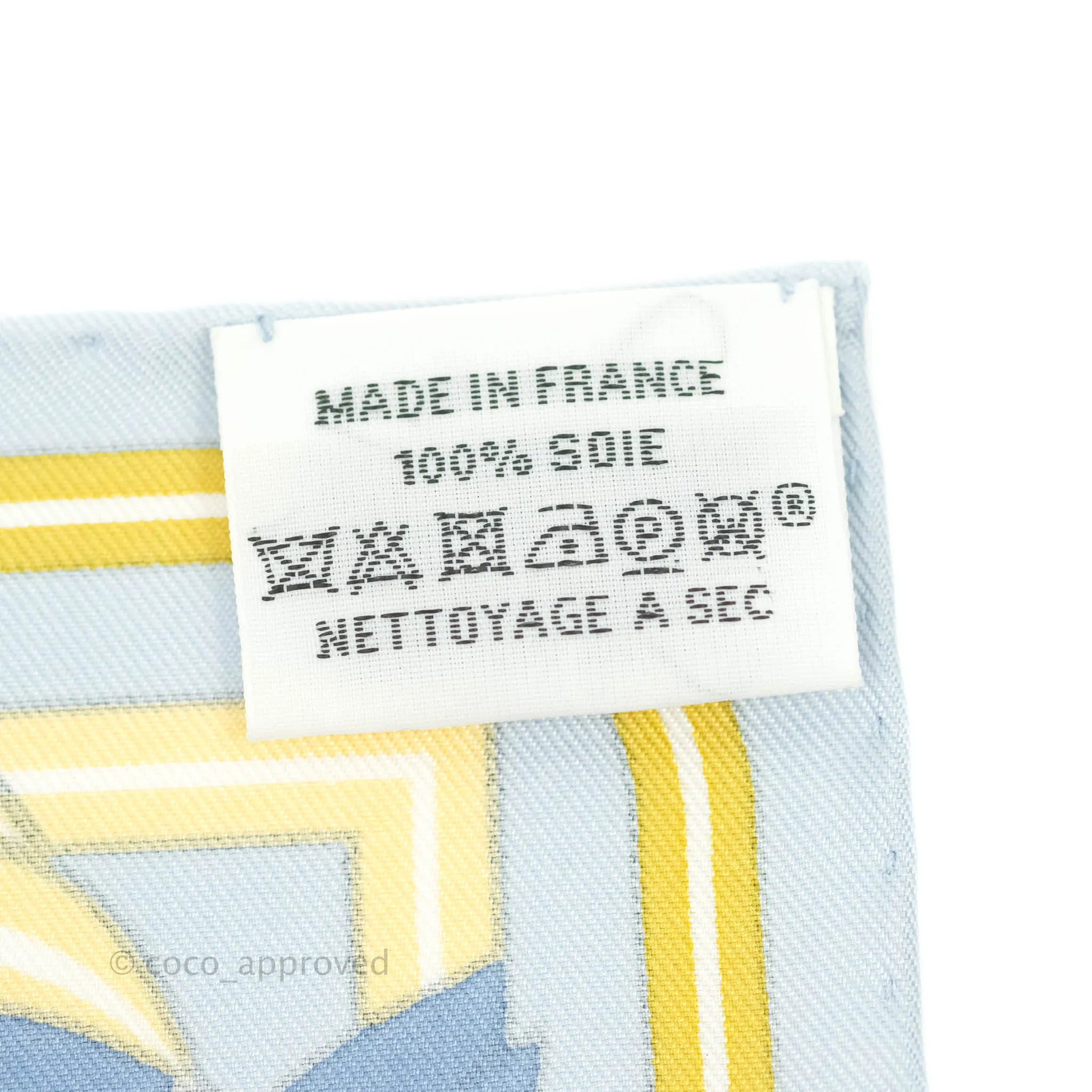 Hermes Quadrige II nano scarf 20 Bleu Ciel/Gold/Bleu Jean