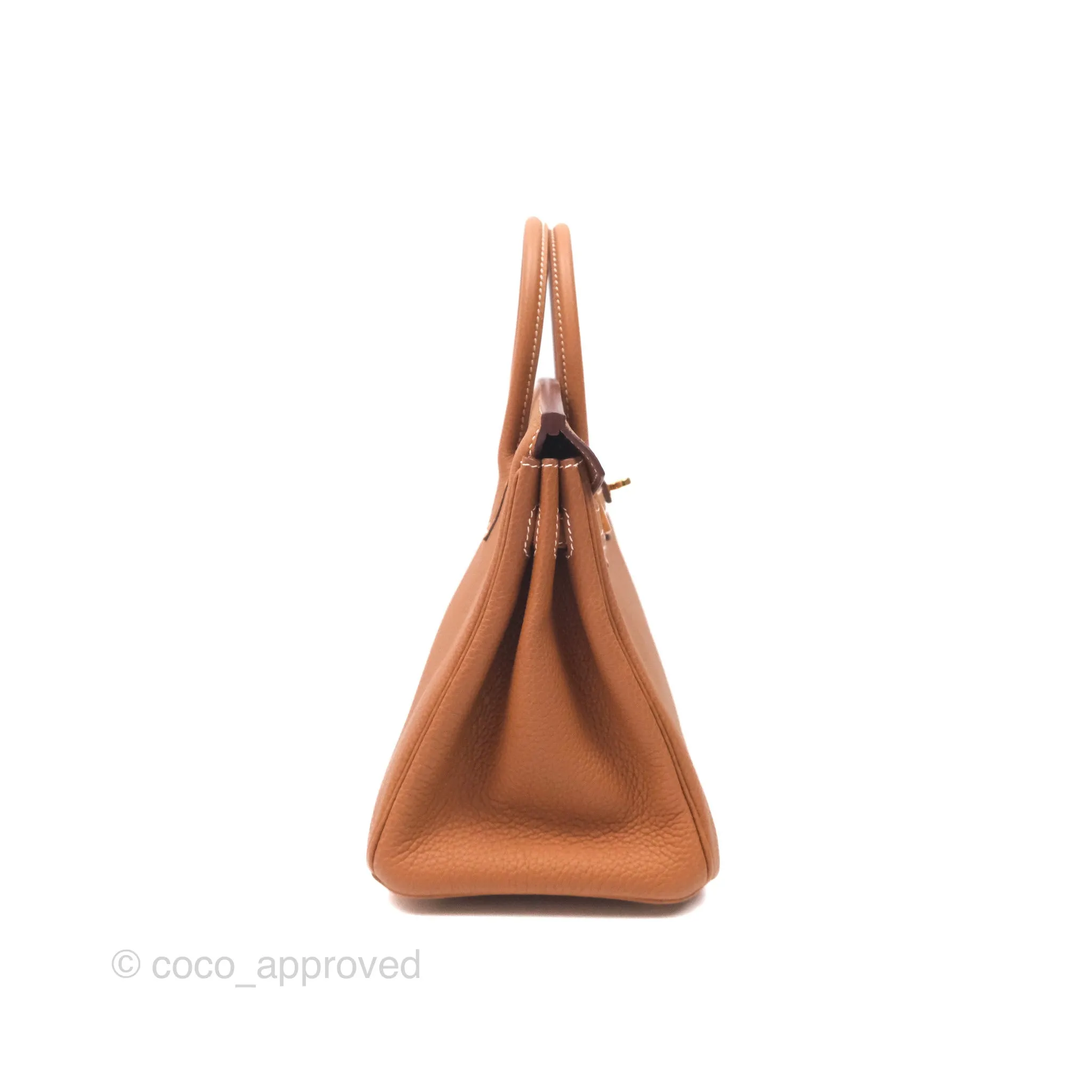 Hermes Retourne Birkin 25 Gold 37 Togo Gold Hardware