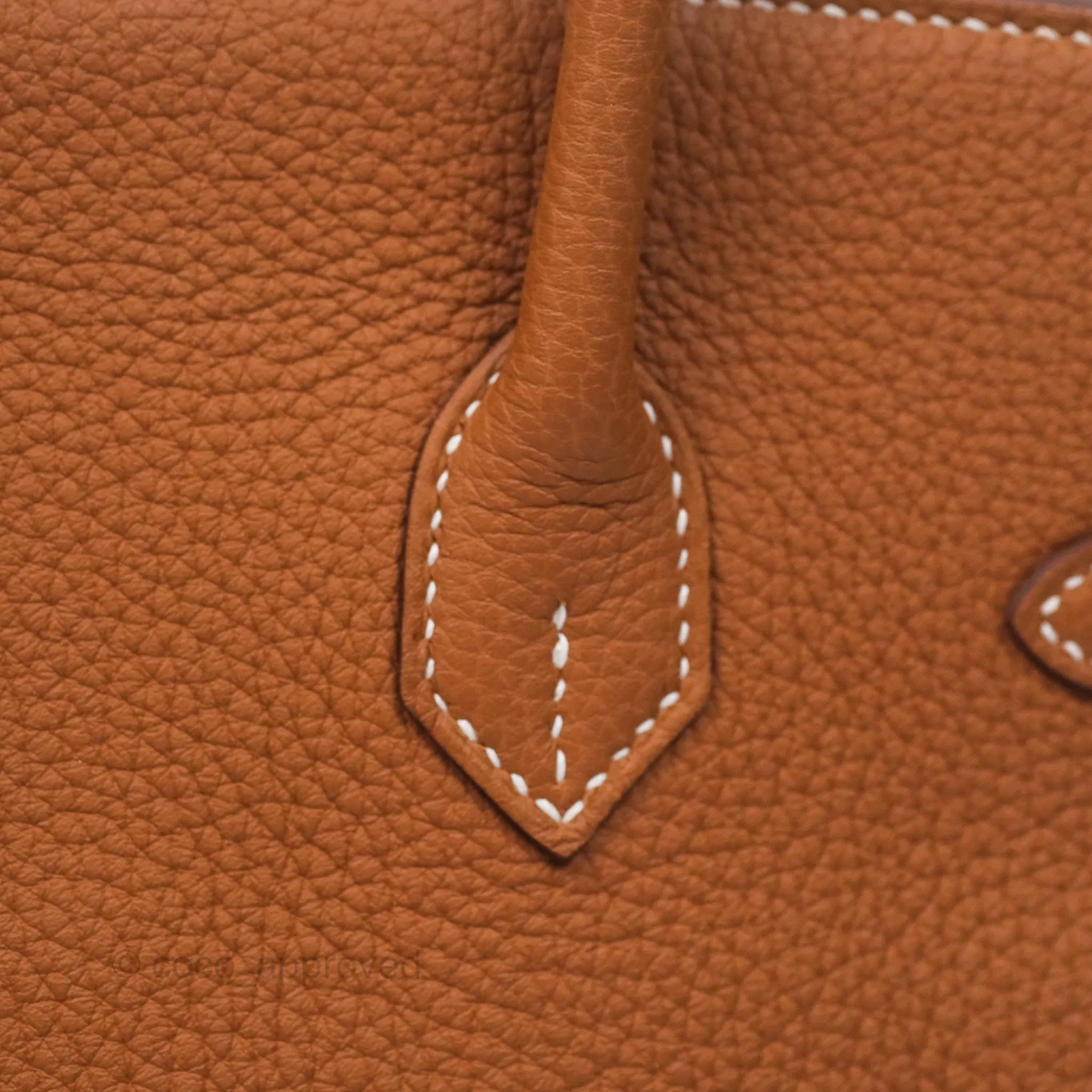 Hermes Retourne Birkin 25 Gold 37 Togo Gold Hardware