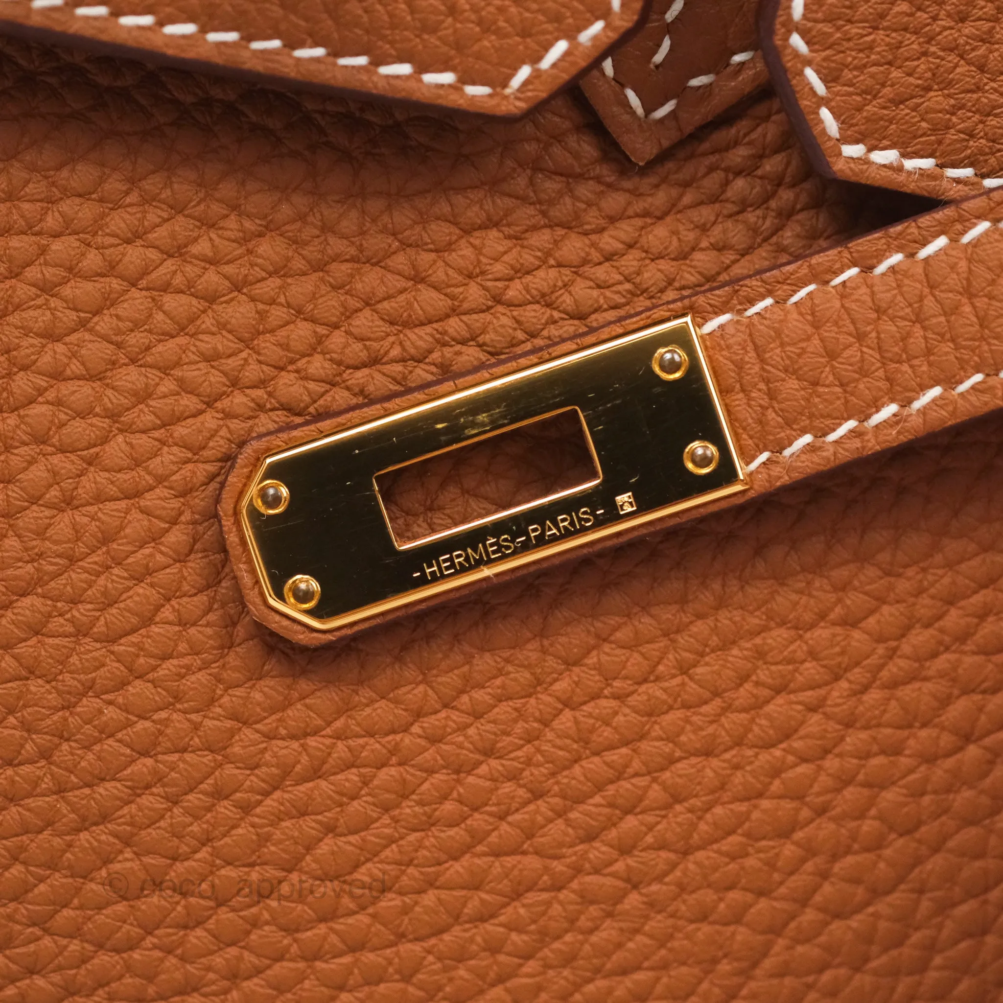 Hermes Retourne Birkin 25 Gold 37 Togo Gold Hardware