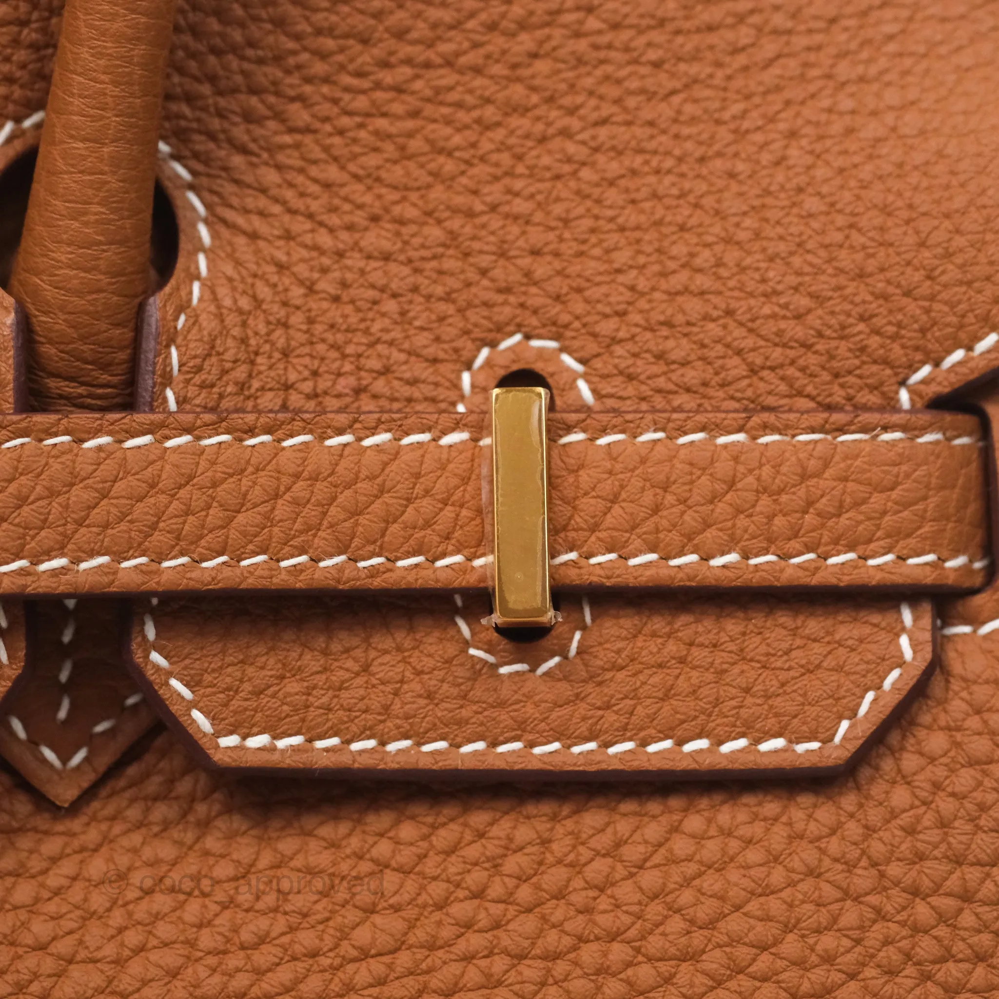 Hermes Retourne Birkin 25 Gold 37 Togo Gold Hardware