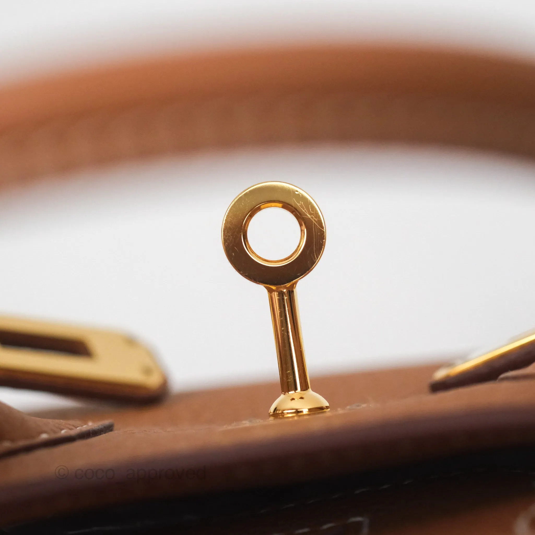 Hermes Retourne Birkin 25 Gold 37 Togo Gold Hardware