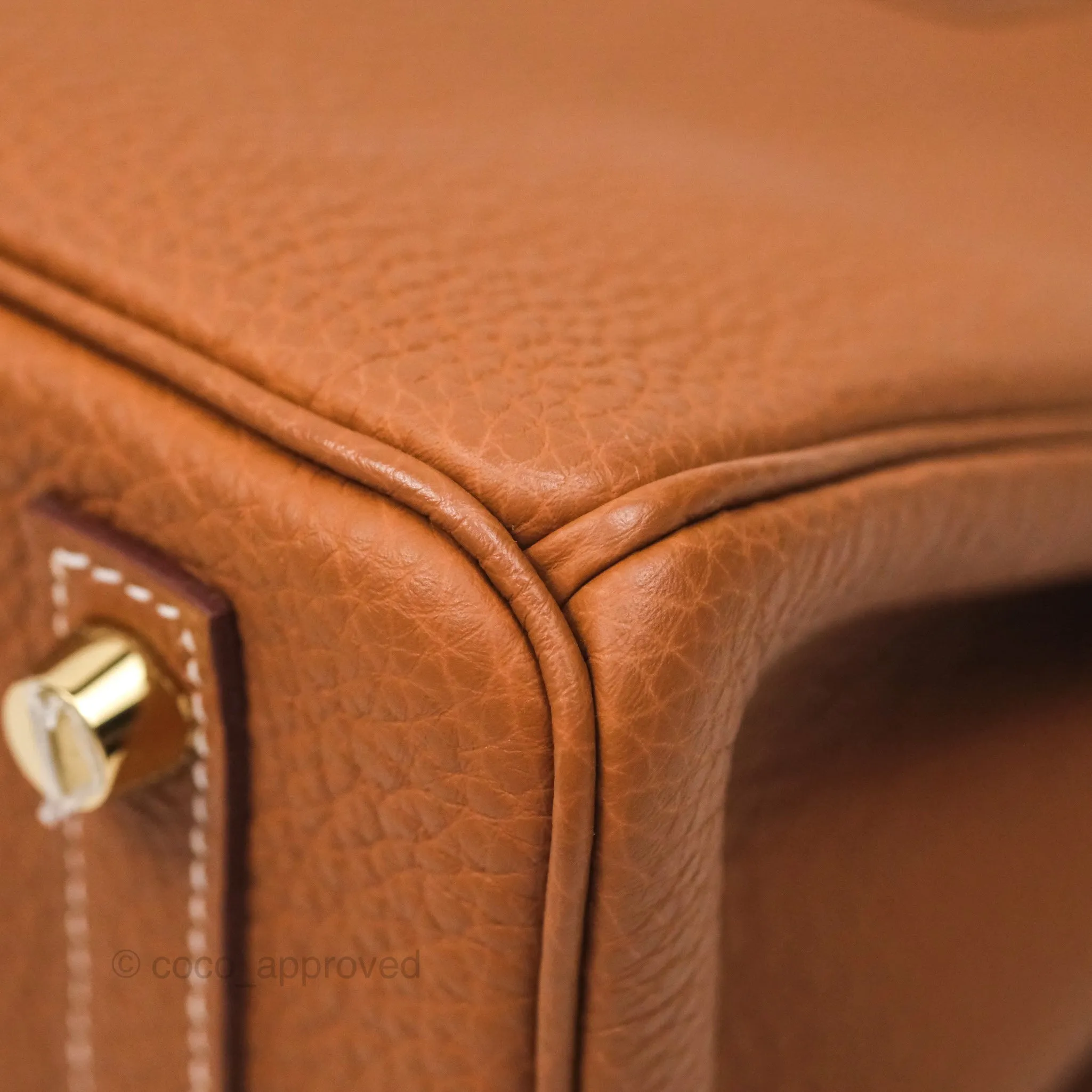 Hermes Retourne Birkin 25 Gold 37 Togo Gold Hardware