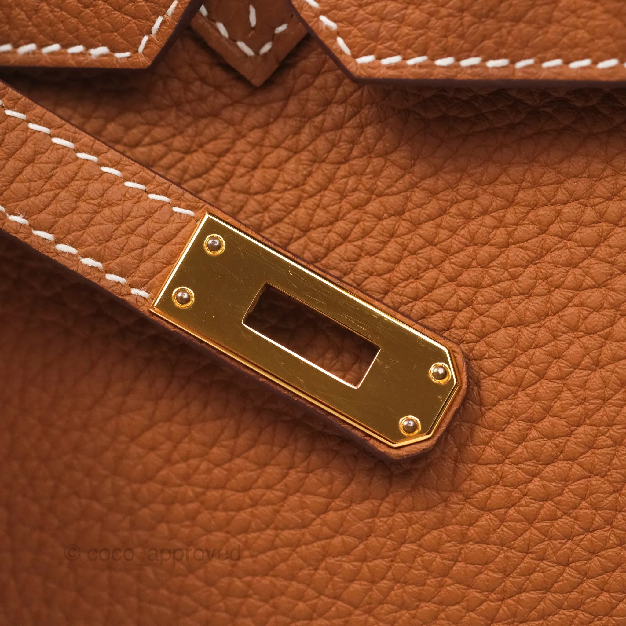 Hermes Retourne Birkin 25 Gold 37 Togo Gold Hardware