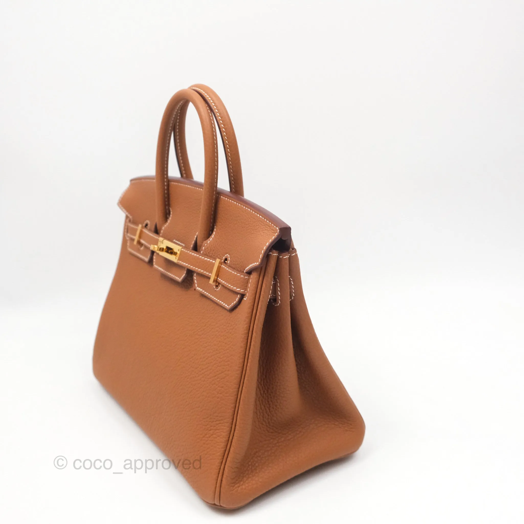 Hermes Retourne Birkin 25 Gold 37 Togo Gold Hardware