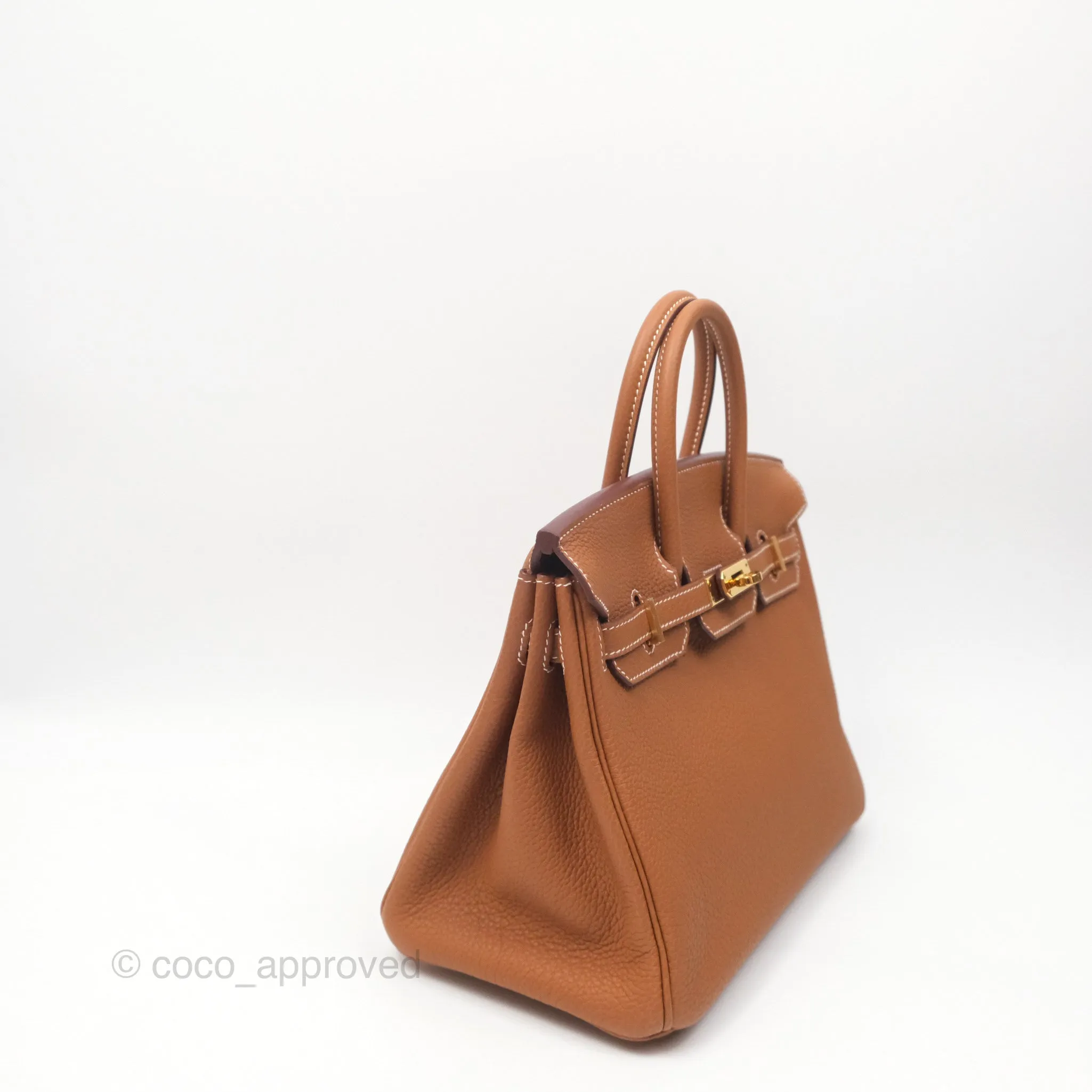 Hermes Retourne Birkin 25 Gold 37 Togo Gold Hardware
