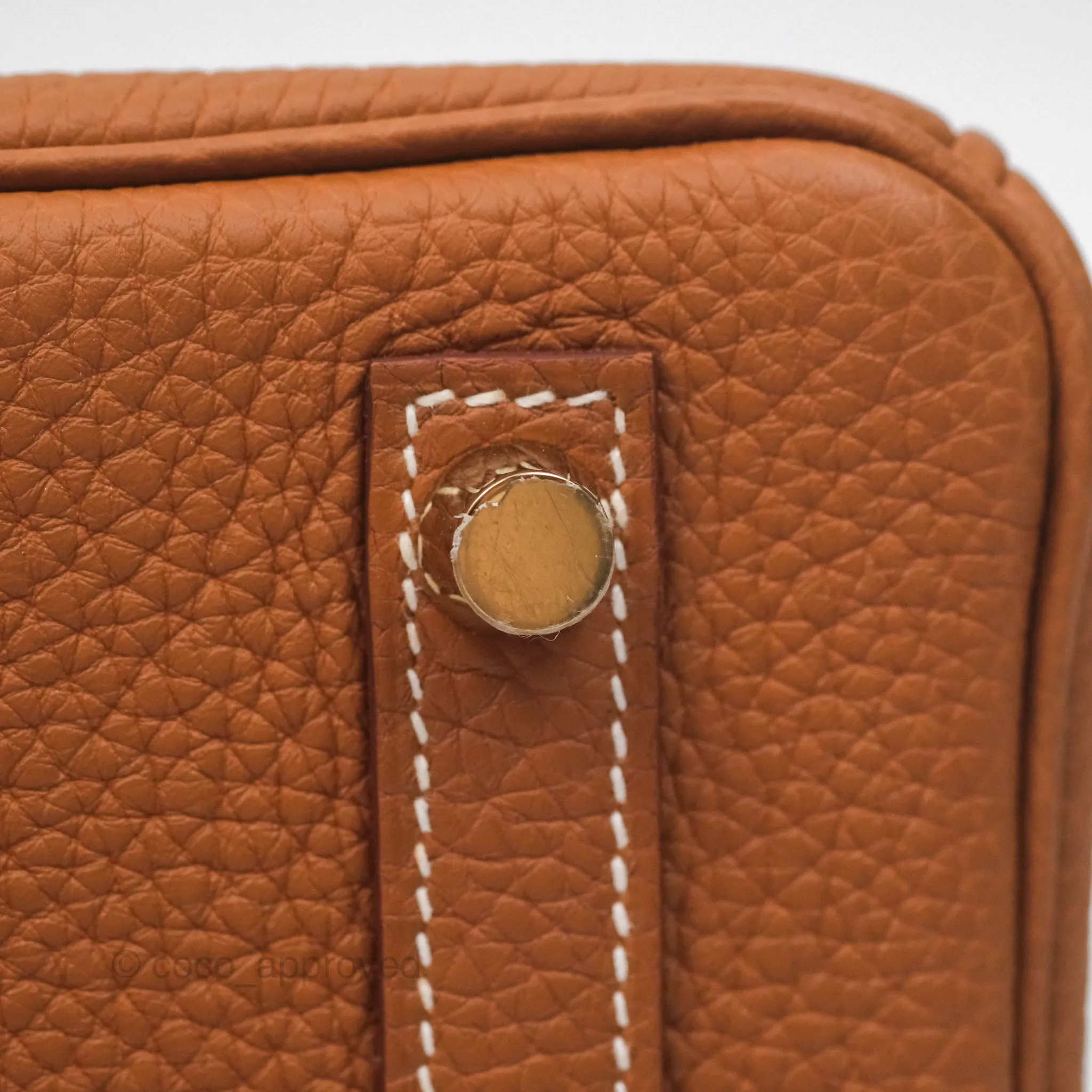 Hermes Retourne Birkin 25 Gold 37 Togo Gold Hardware