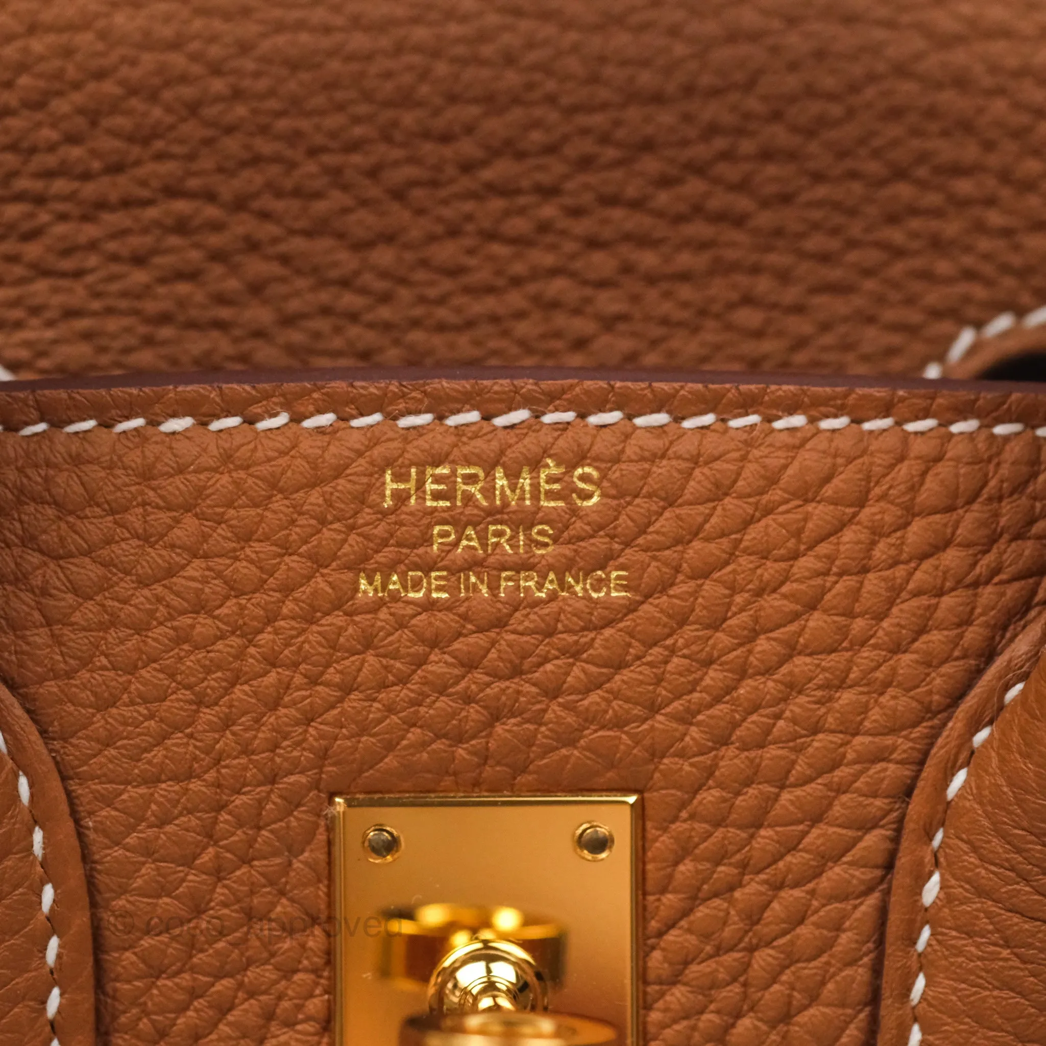 Hermes Retourne Birkin 25 Gold 37 Togo Gold Hardware