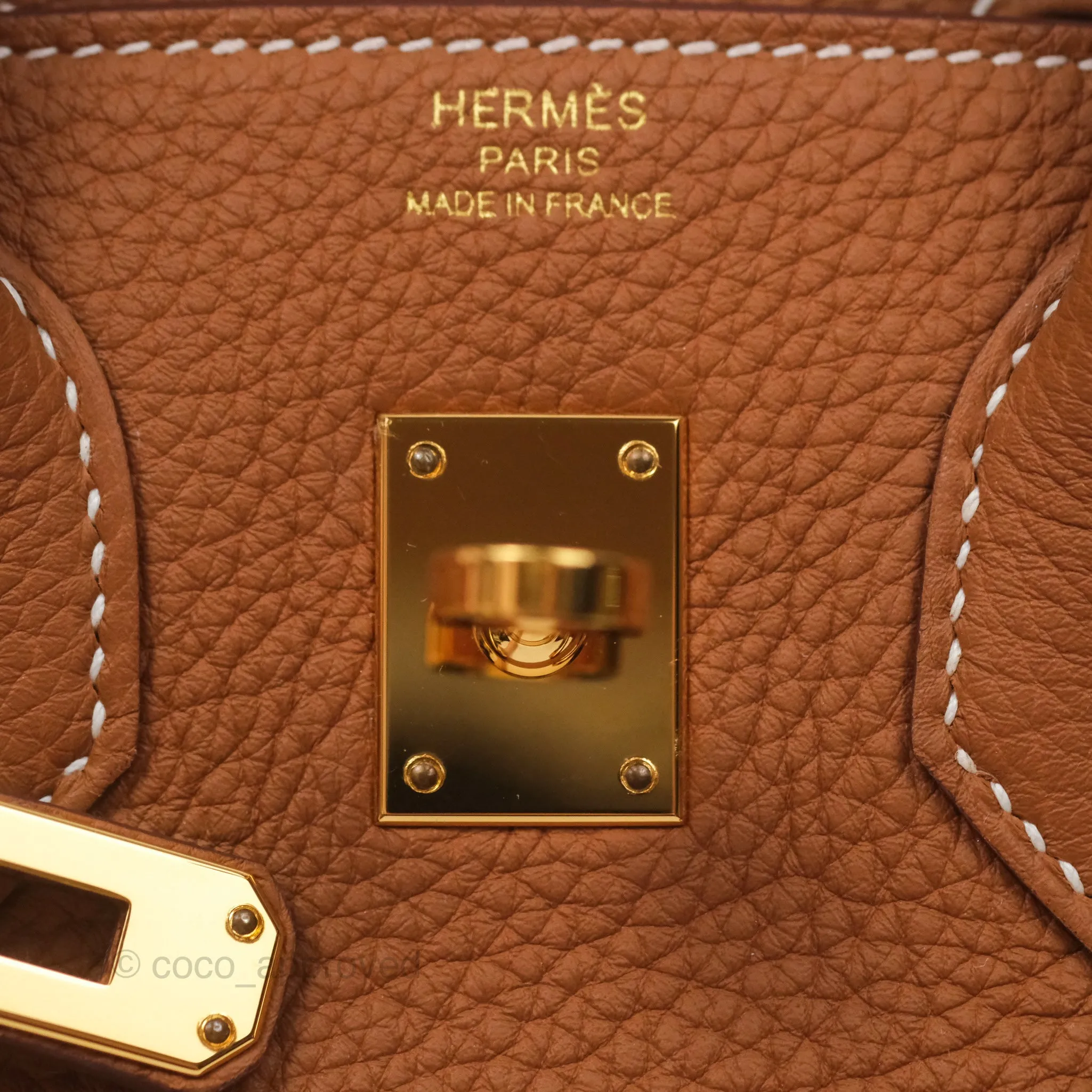 Hermes Retourne Birkin 25 Gold 37 Togo Gold Hardware