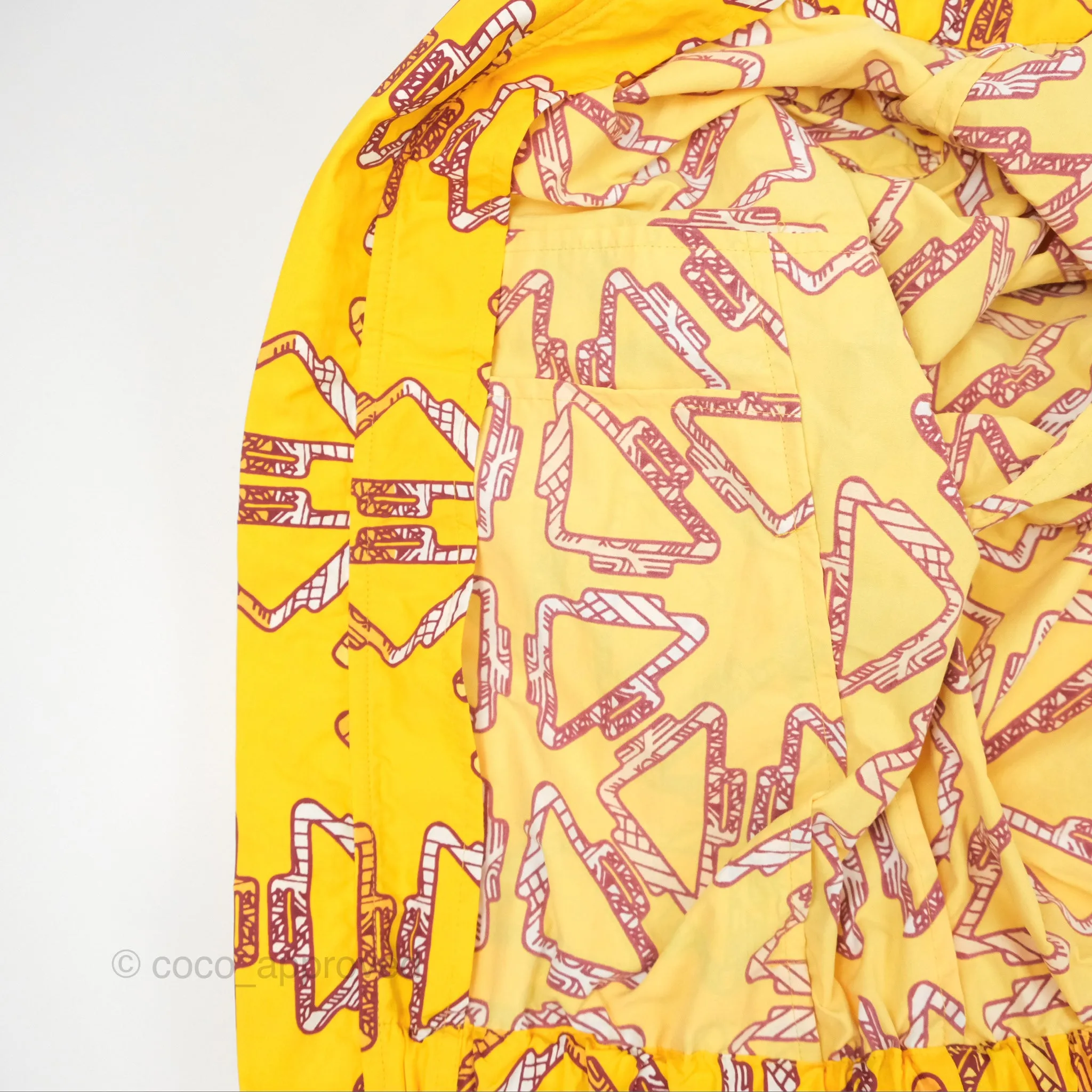 Hermes Tatersales Short Beach Windbreaker Jaune Tournesol Size 36