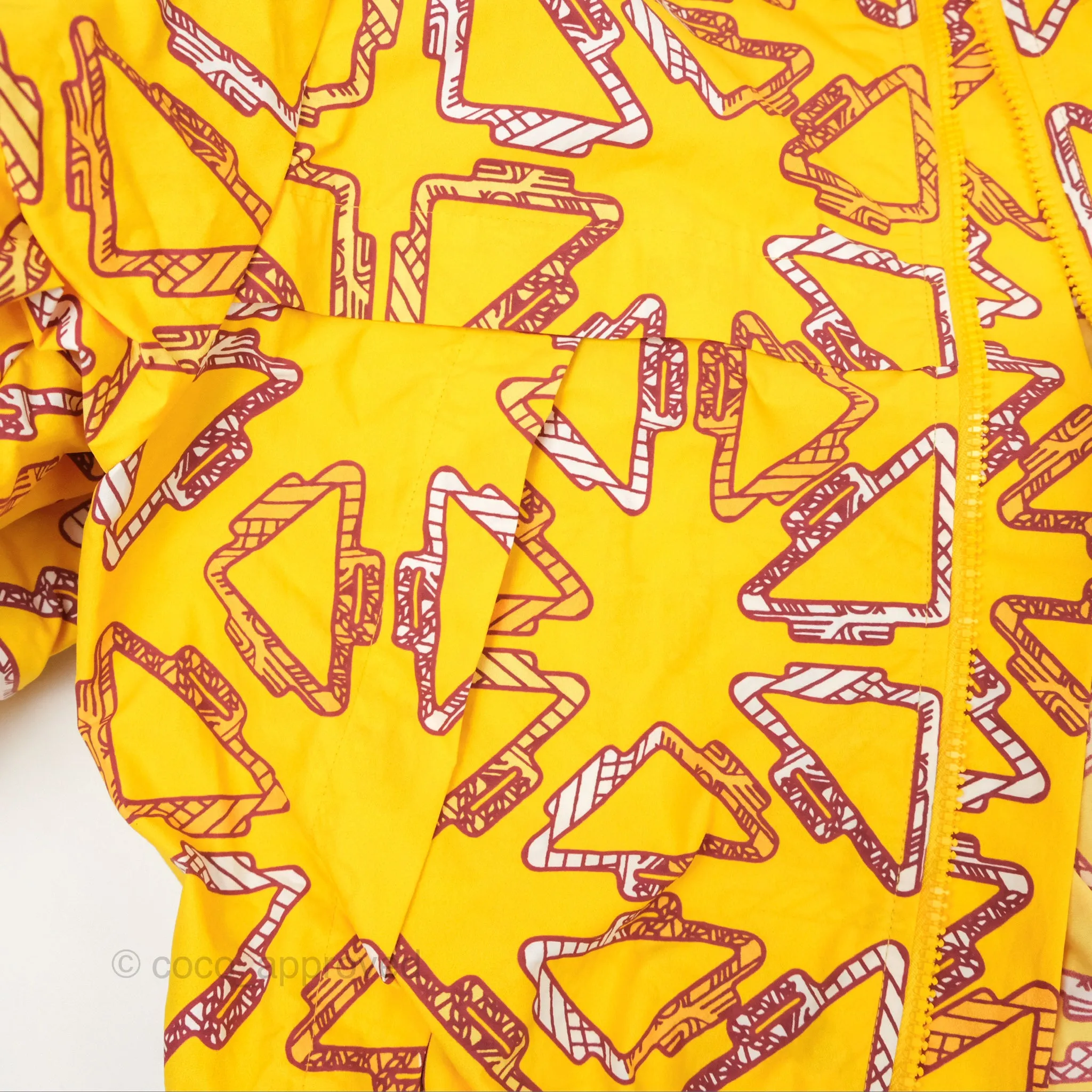 Hermes Tatersales Short Beach Windbreaker Jaune Tournesol Size 36