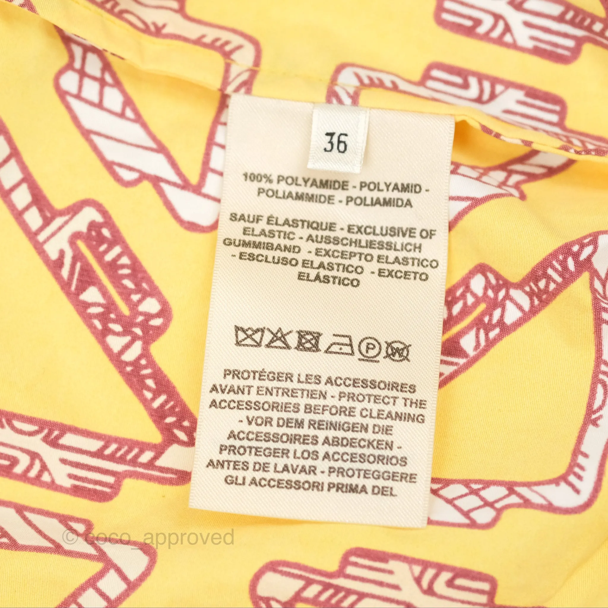 Hermes Tatersales Short Beach Windbreaker Jaune Tournesol Size 36