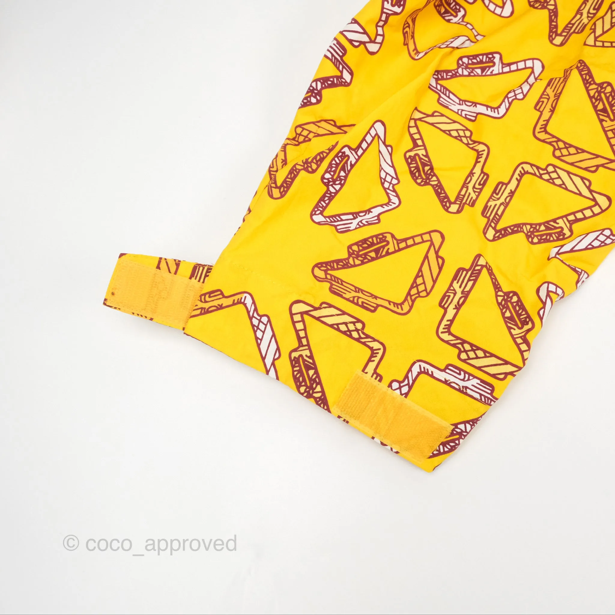 Hermes Tatersales Short Beach Windbreaker Jaune Tournesol Size 36
