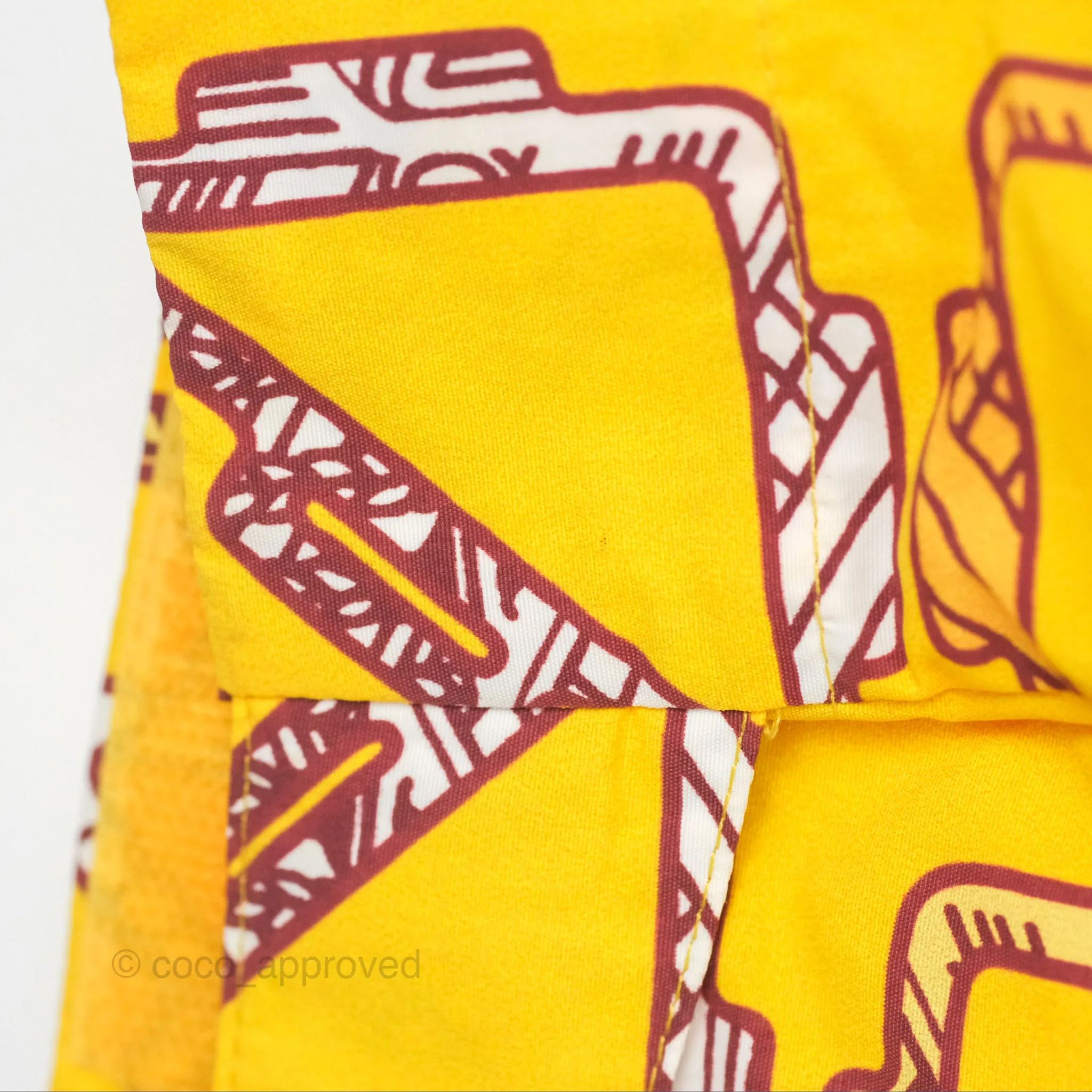Hermes Tatersales Short Beach Windbreaker Jaune Tournesol Size 36