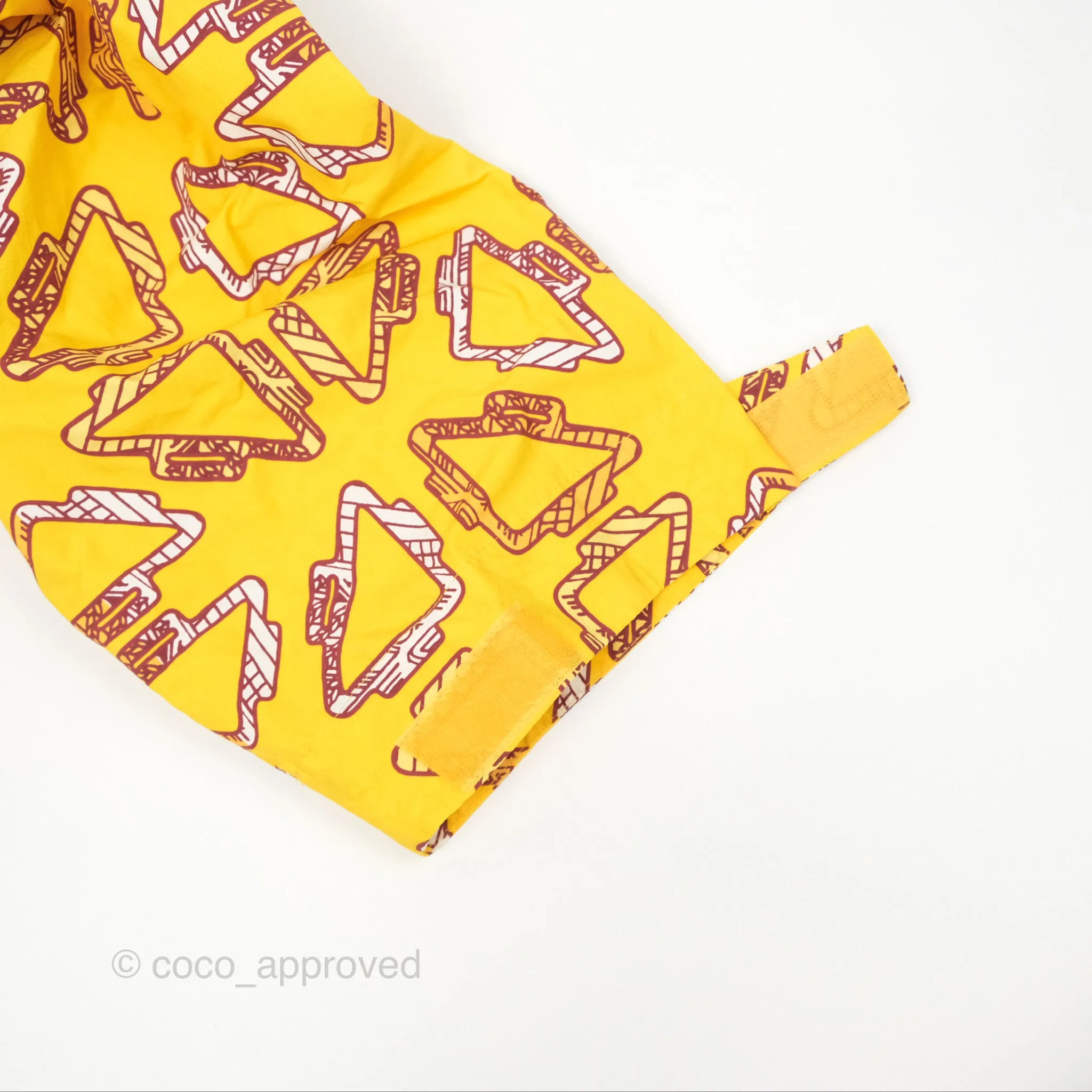 Hermes Tatersales Short Beach Windbreaker Jaune Tournesol Size 36