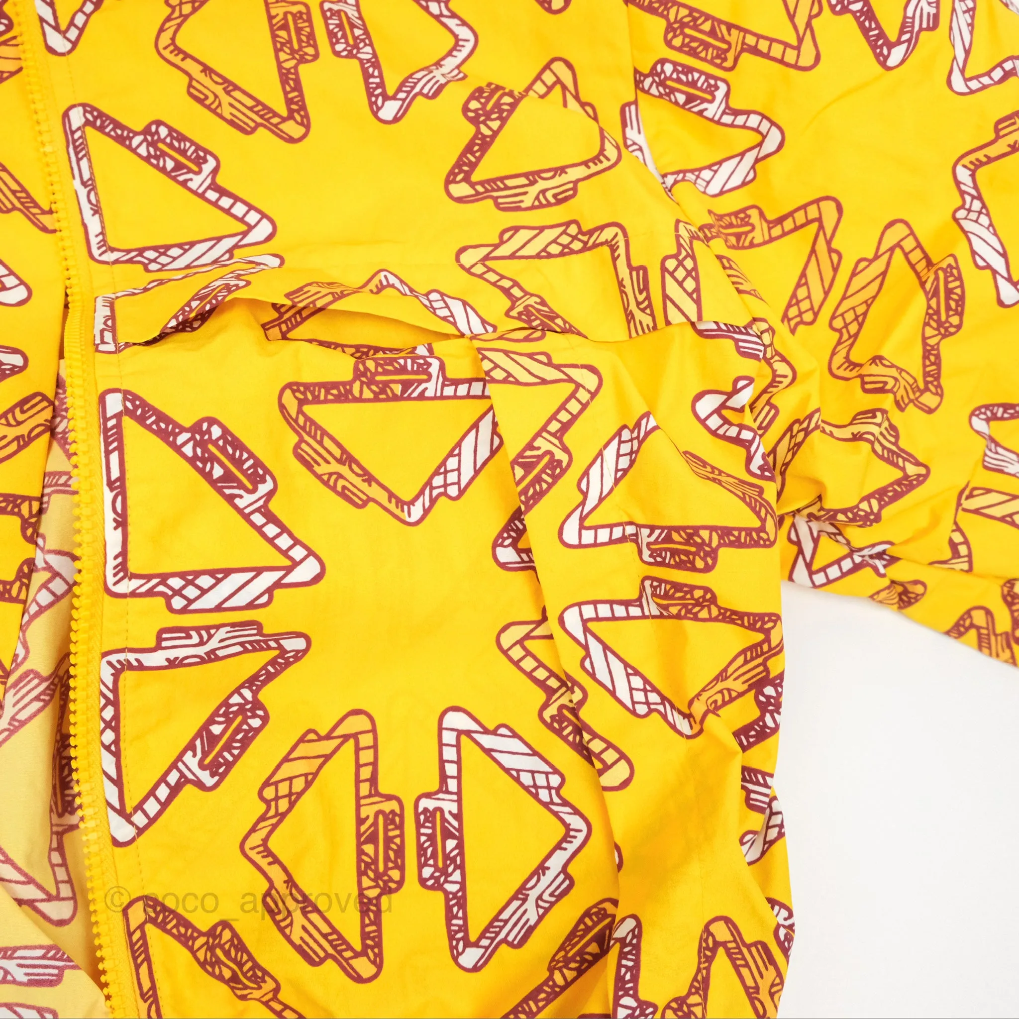 Hermes Tatersales Short Beach Windbreaker Jaune Tournesol Size 36