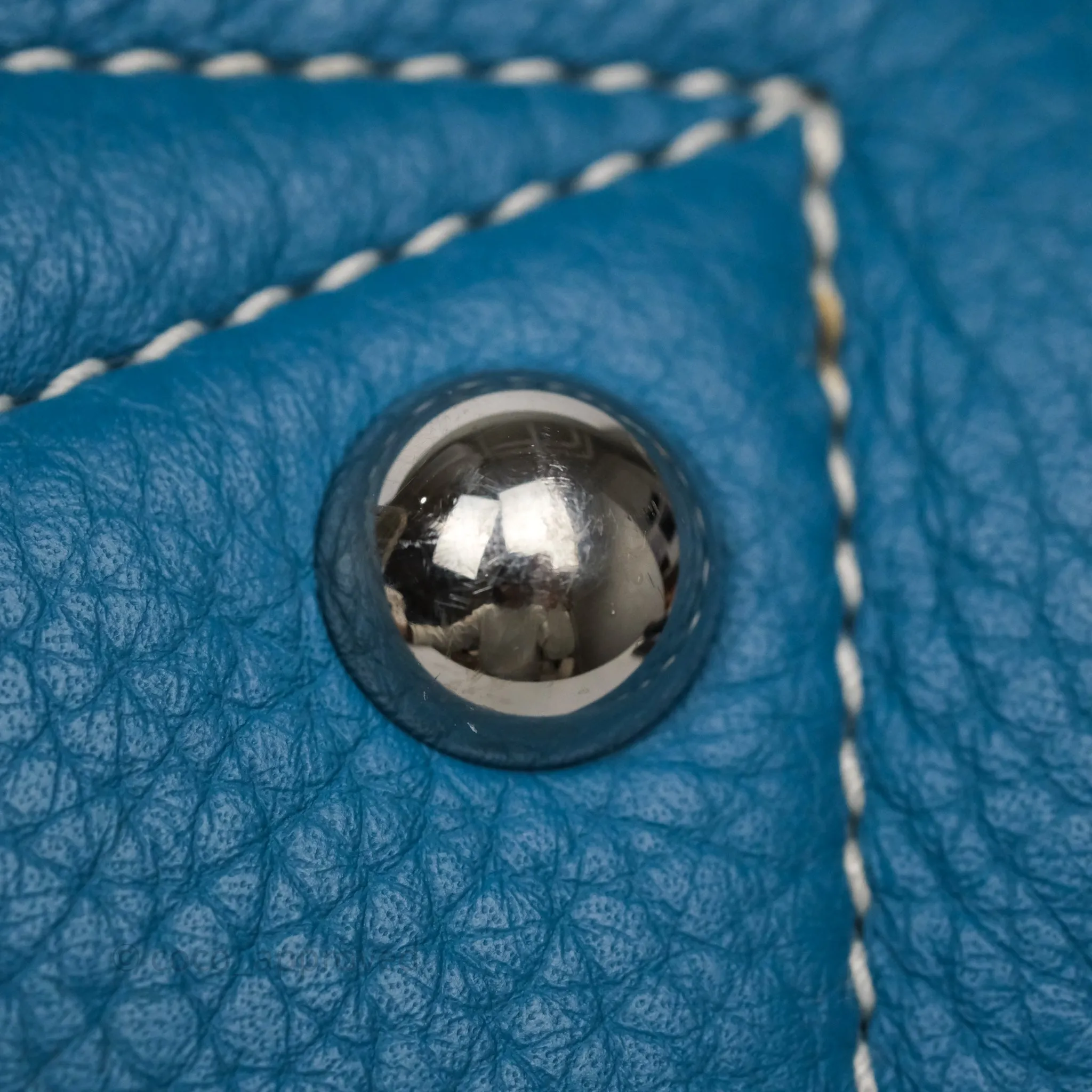 Hermes Victoria II 35 Bag Blue Jean 75 Clemence Palladium Hardware