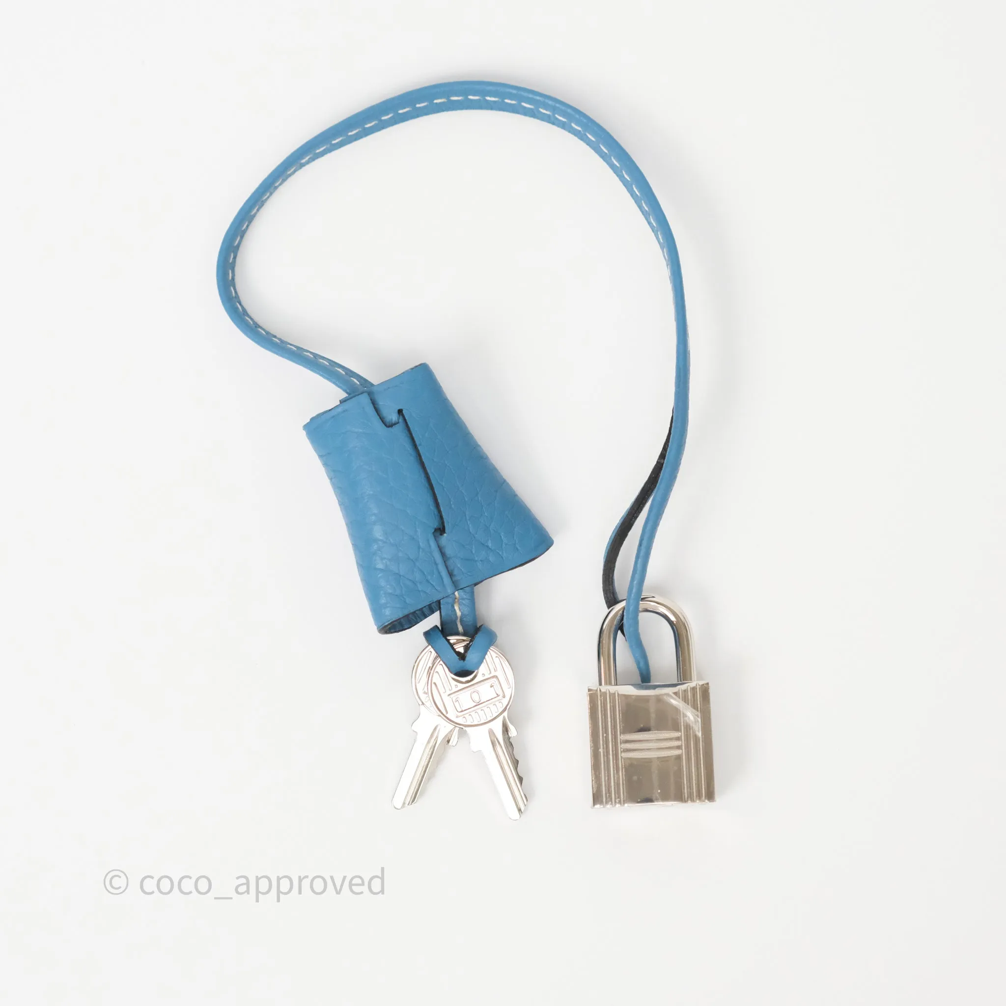 Hermes Victoria II 35 Bag Blue Jean 75 Clemence Palladium Hardware