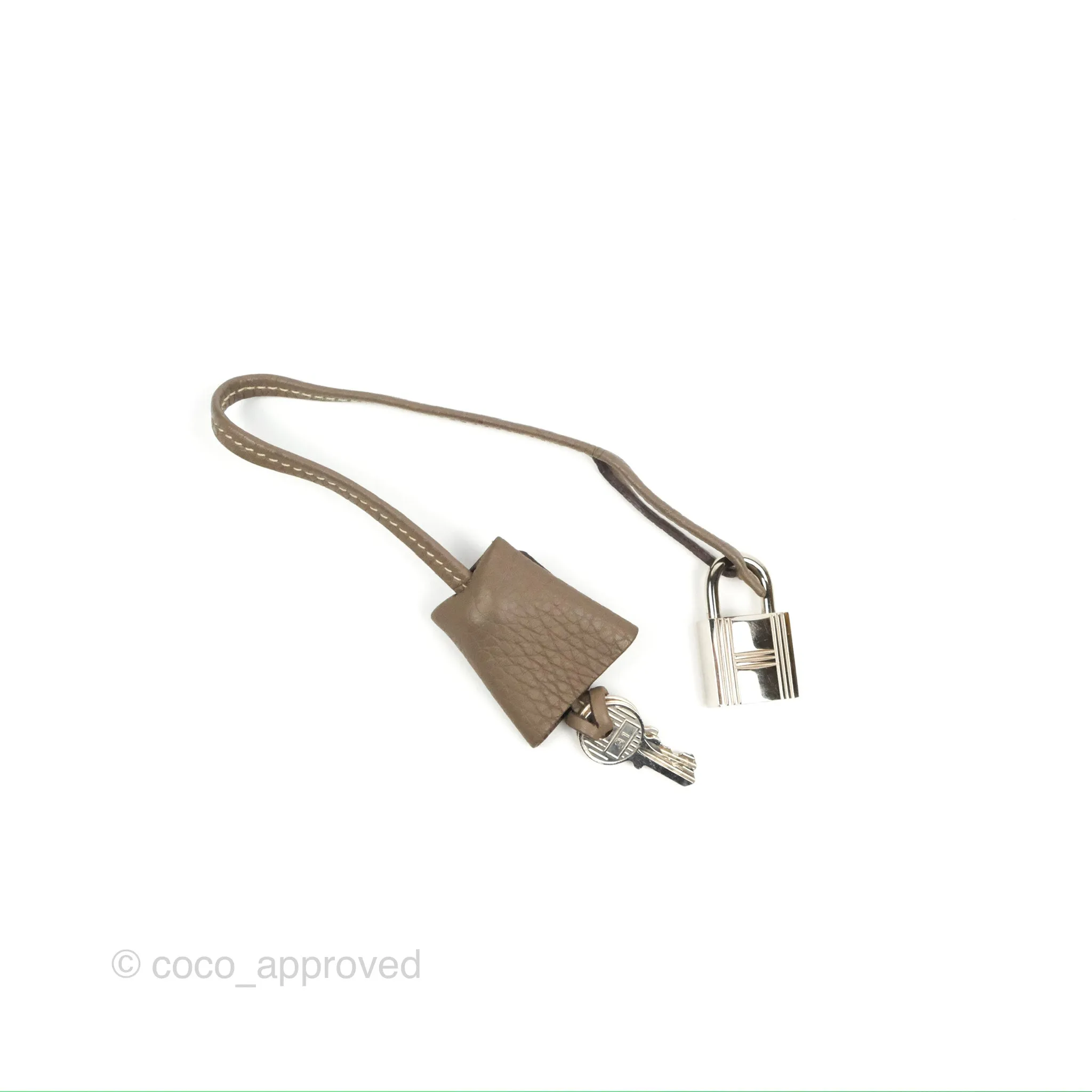 Hermes Victoria II 35 Bag Etoupe Clemence Palladium Hardware