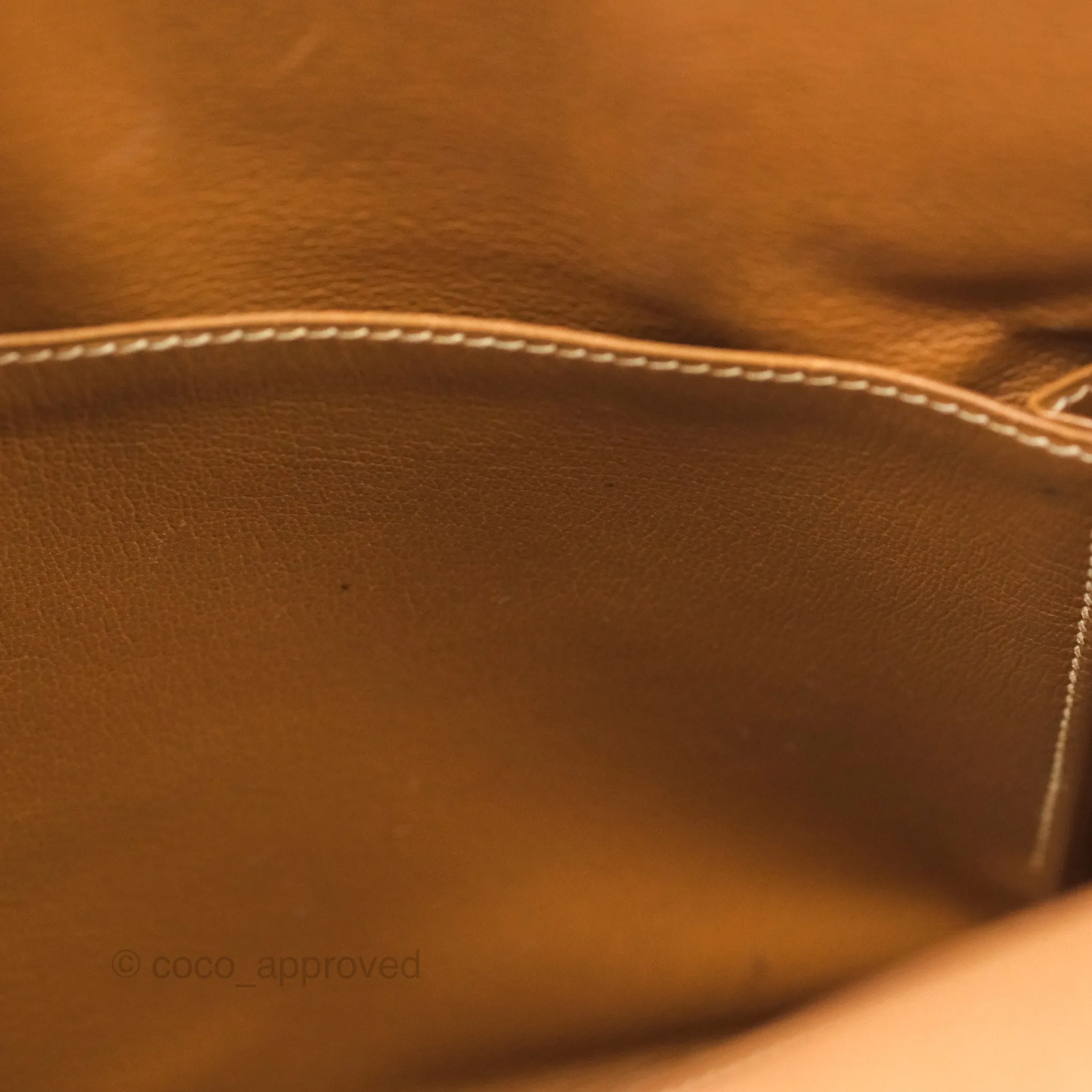 Hermes Vintage Kelly 32 Retourne Natural Gold Hardware