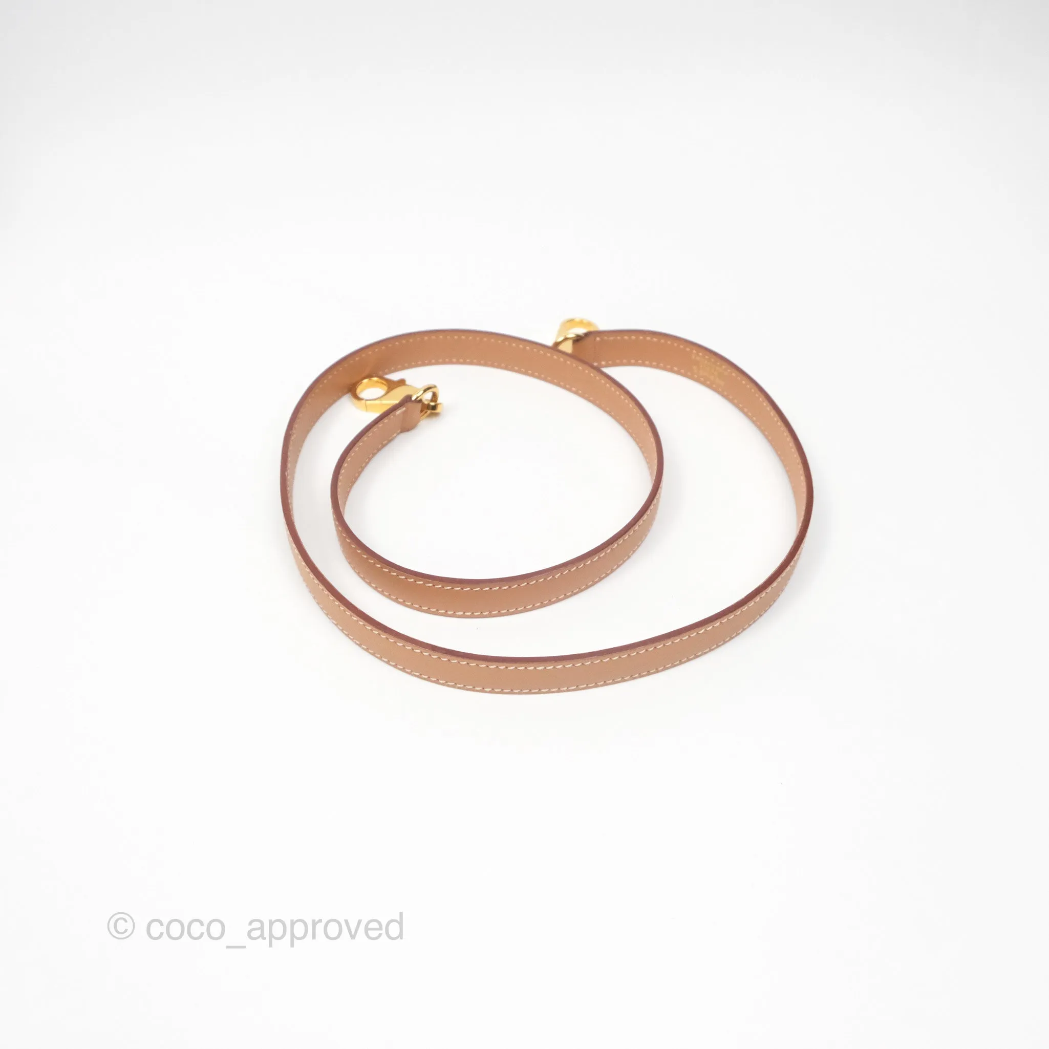 Hermes Vintage Kelly 32 Retourne Natural Gold Hardware