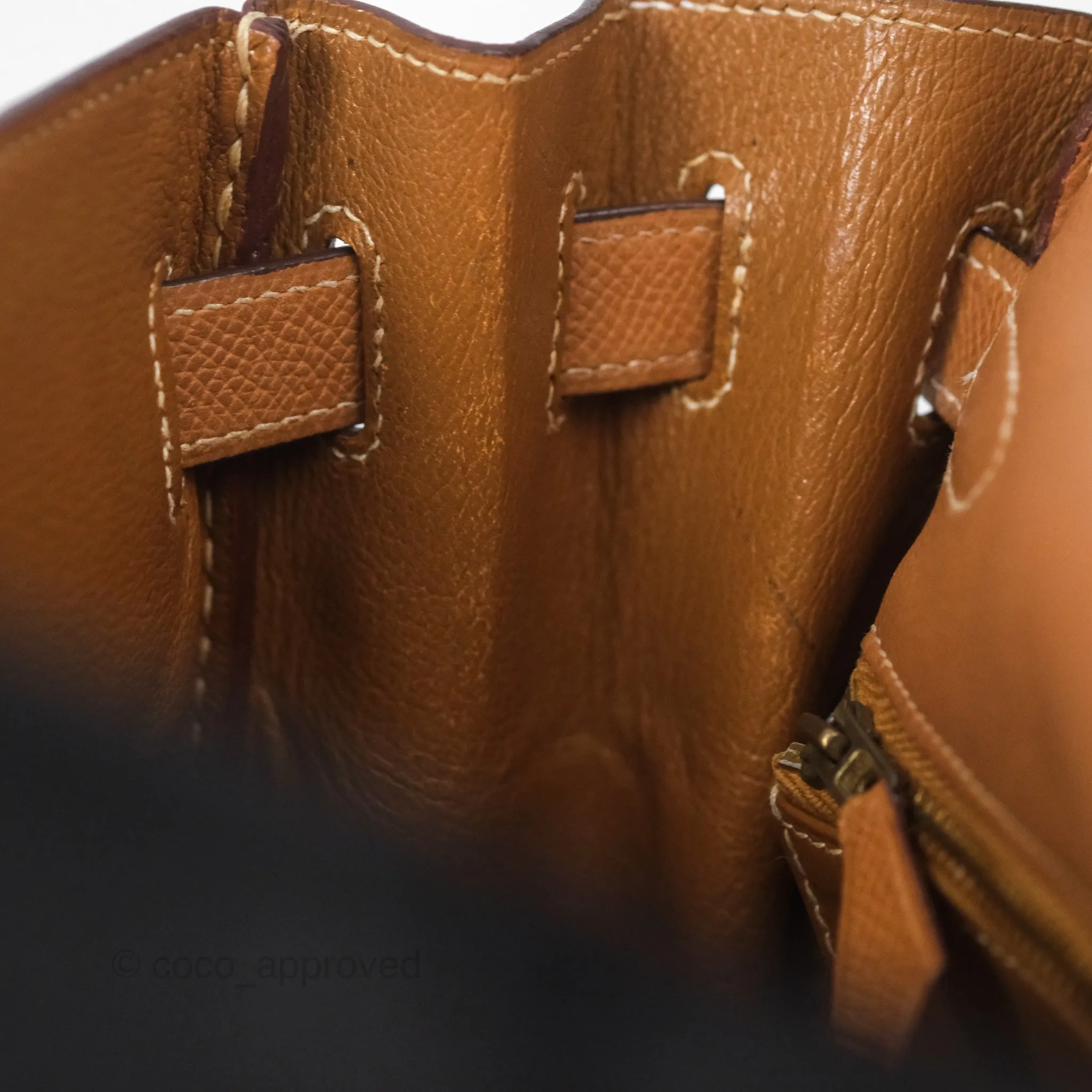 Hermes Vintage Kelly 32 Retourne Natural Gold Hardware
