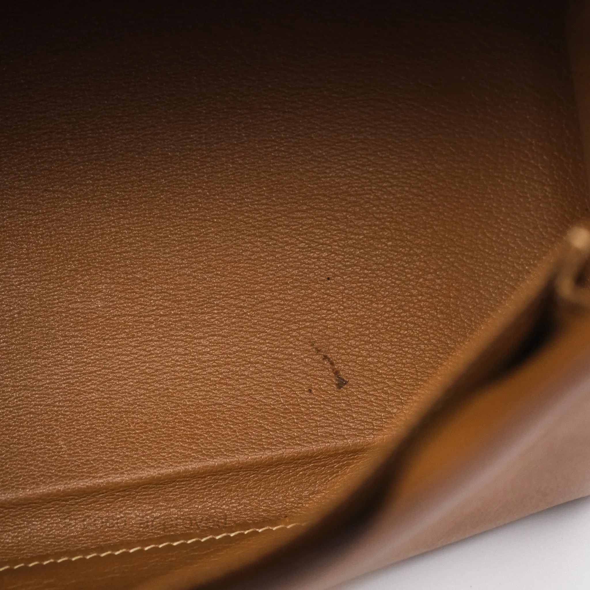 Hermes Vintage Kelly 32 Retourne Natural Gold Hardware