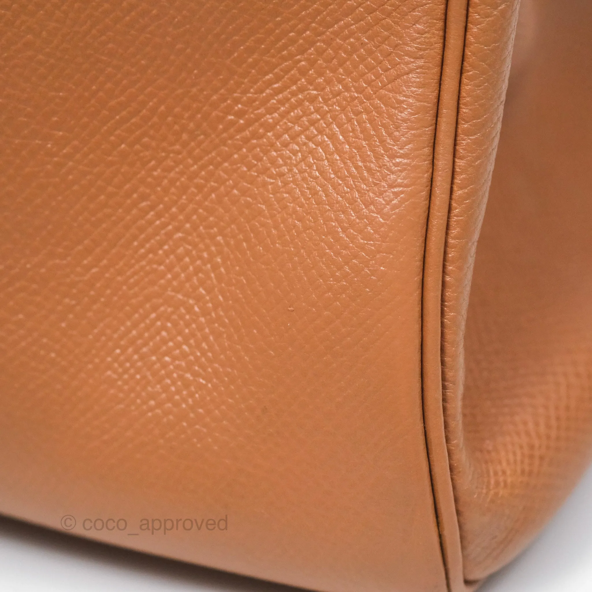 Hermes Vintage Kelly 32 Retourne Natural Gold Hardware