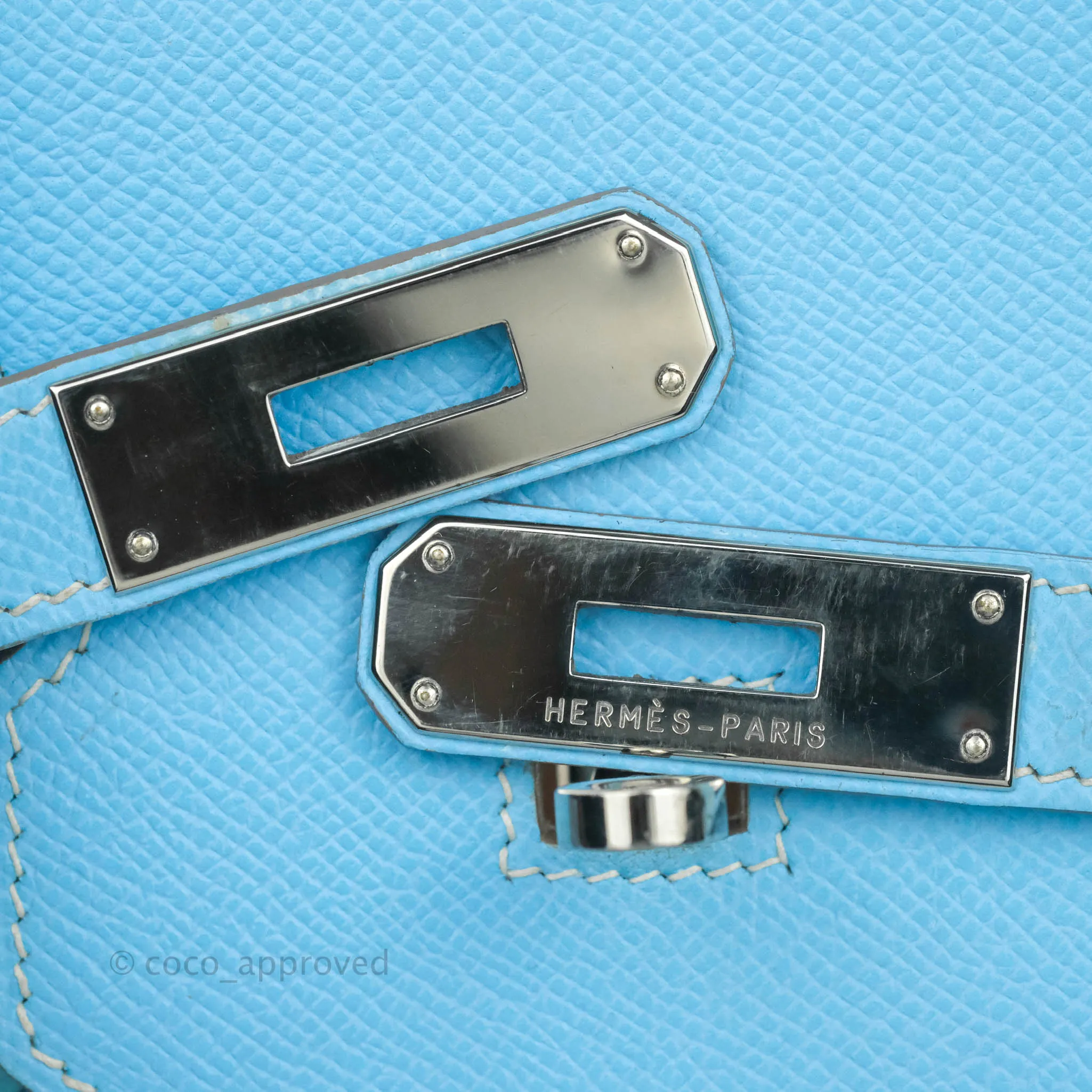 Herms Birkin 35 Limited Edition Celeste & Mykonos Candy Epsom Palladium Hardware
