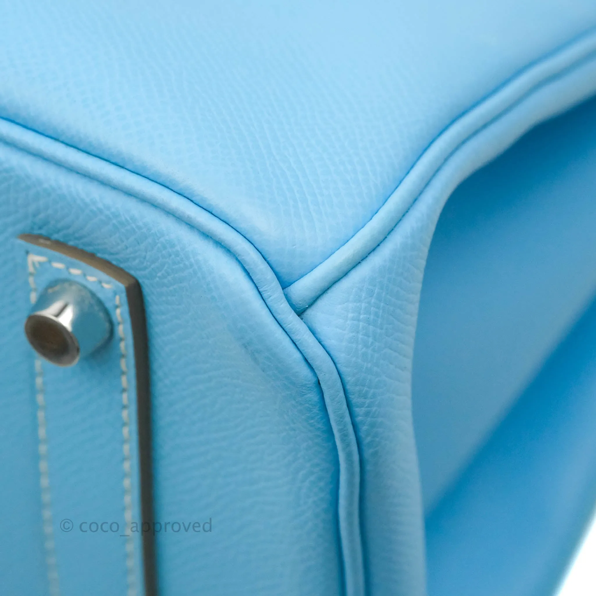Herms Birkin 35 Limited Edition Celeste & Mykonos Candy Epsom Palladium Hardware