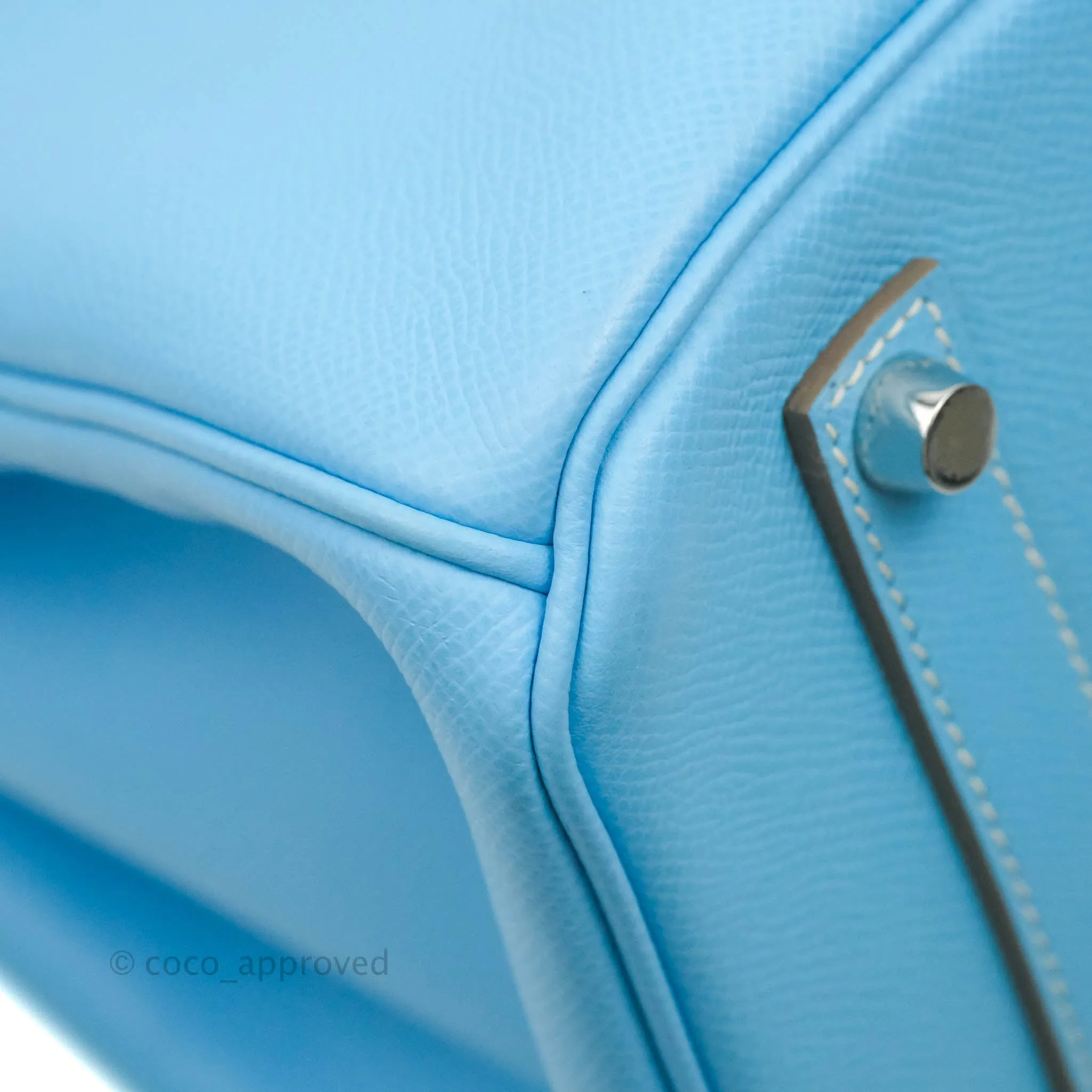 Herms Birkin 35 Limited Edition Celeste & Mykonos Candy Epsom Palladium Hardware