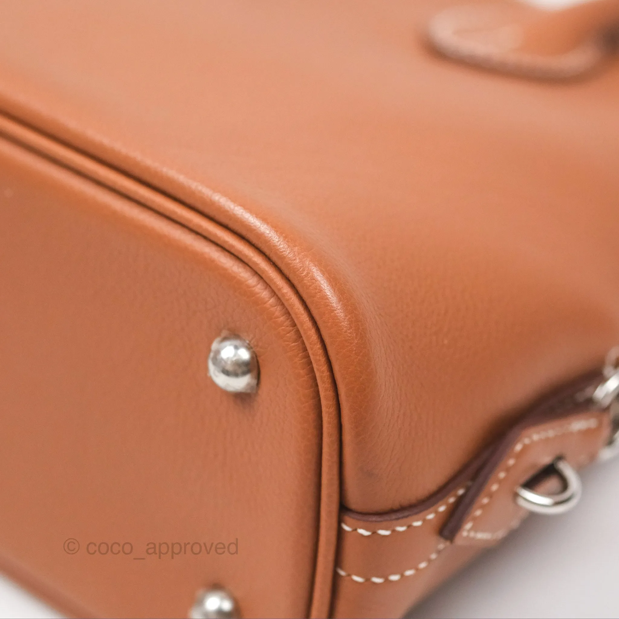 Herms Bolide 1923 25 Gold 37 Evercolor Palladium Hardware