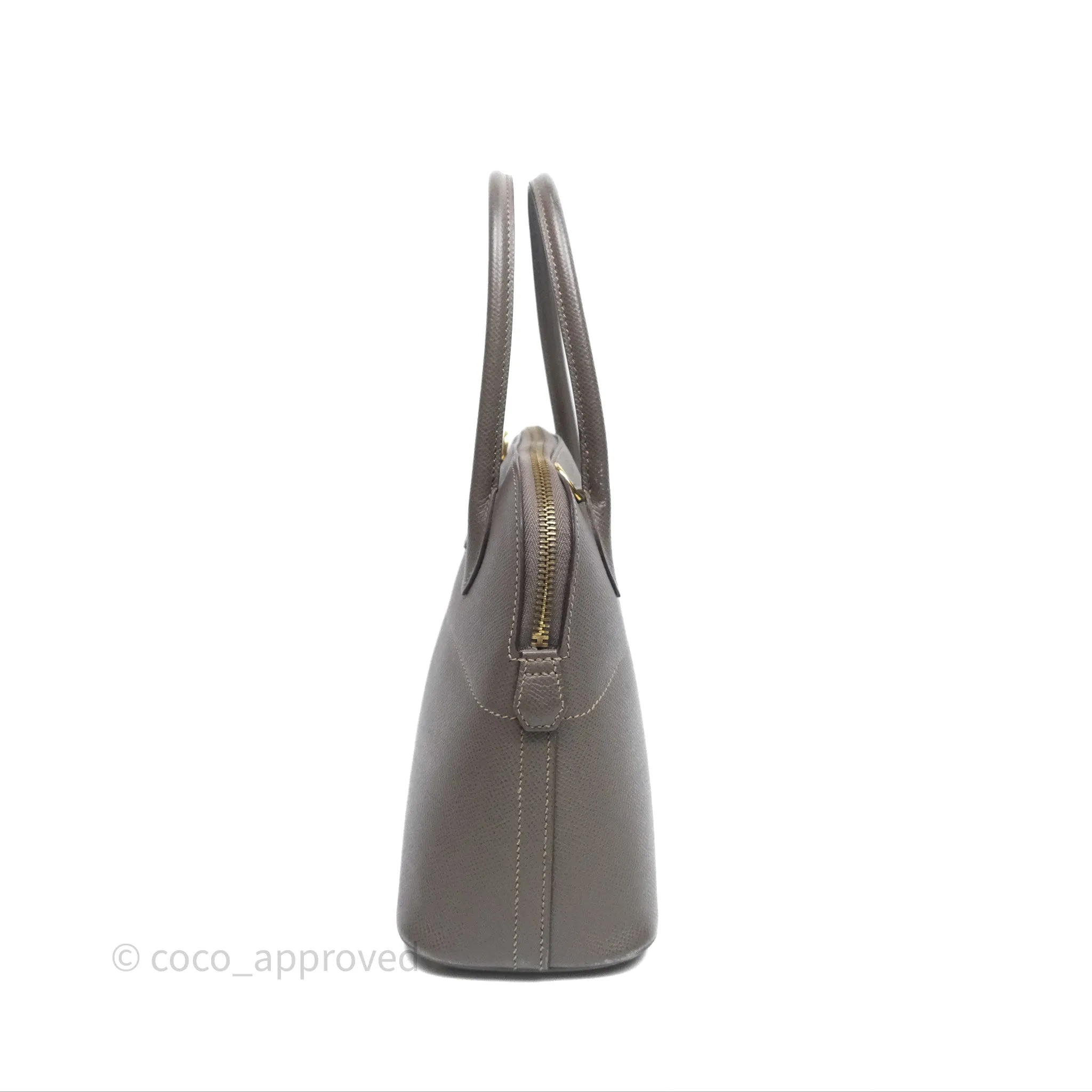 Herms Bolide 27 Etain 8F Epsom Gold Hardware
