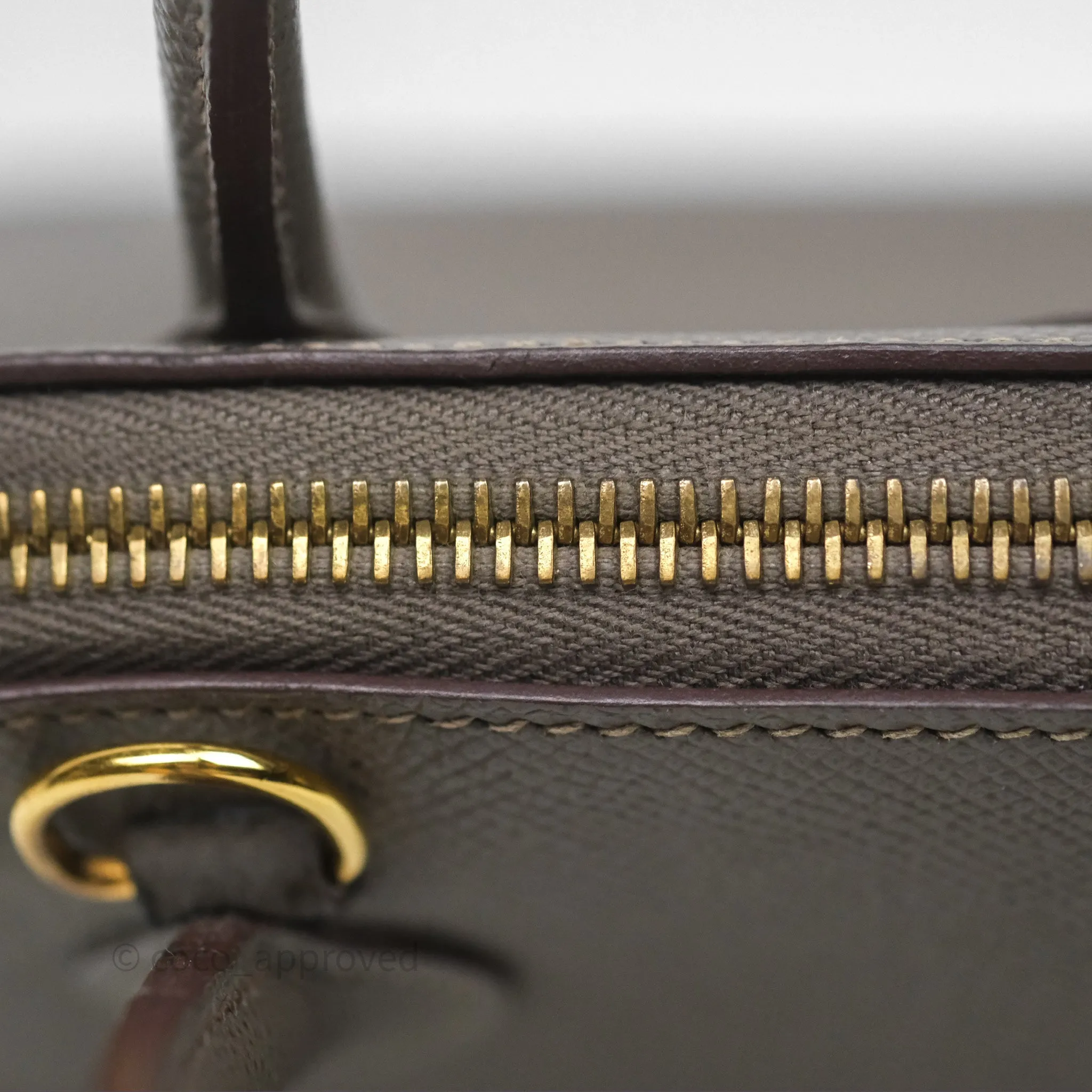 Herms Bolide 27 Etain 8F Epsom Gold Hardware