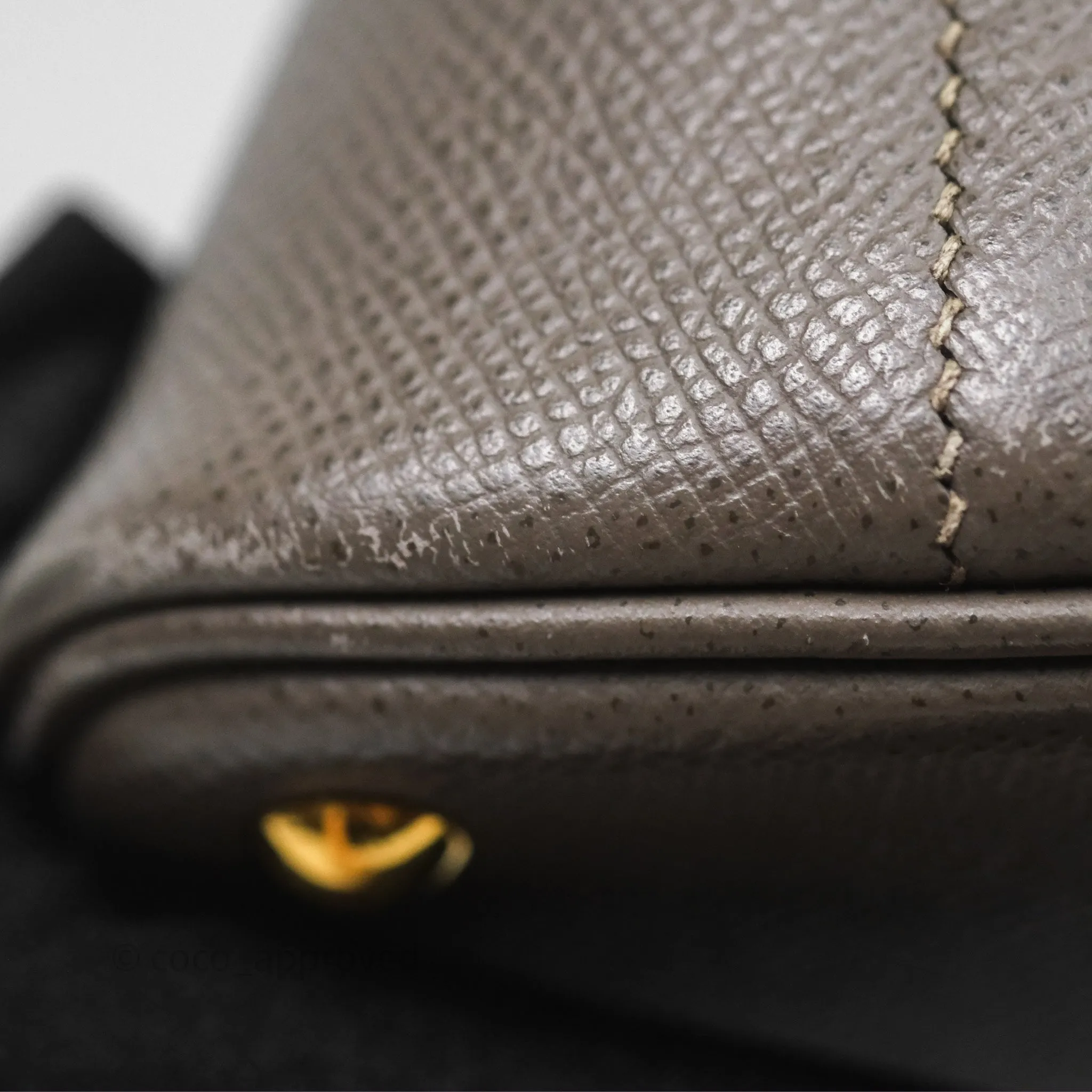 Herms Bolide 27 Etain 8F Epsom Gold Hardware