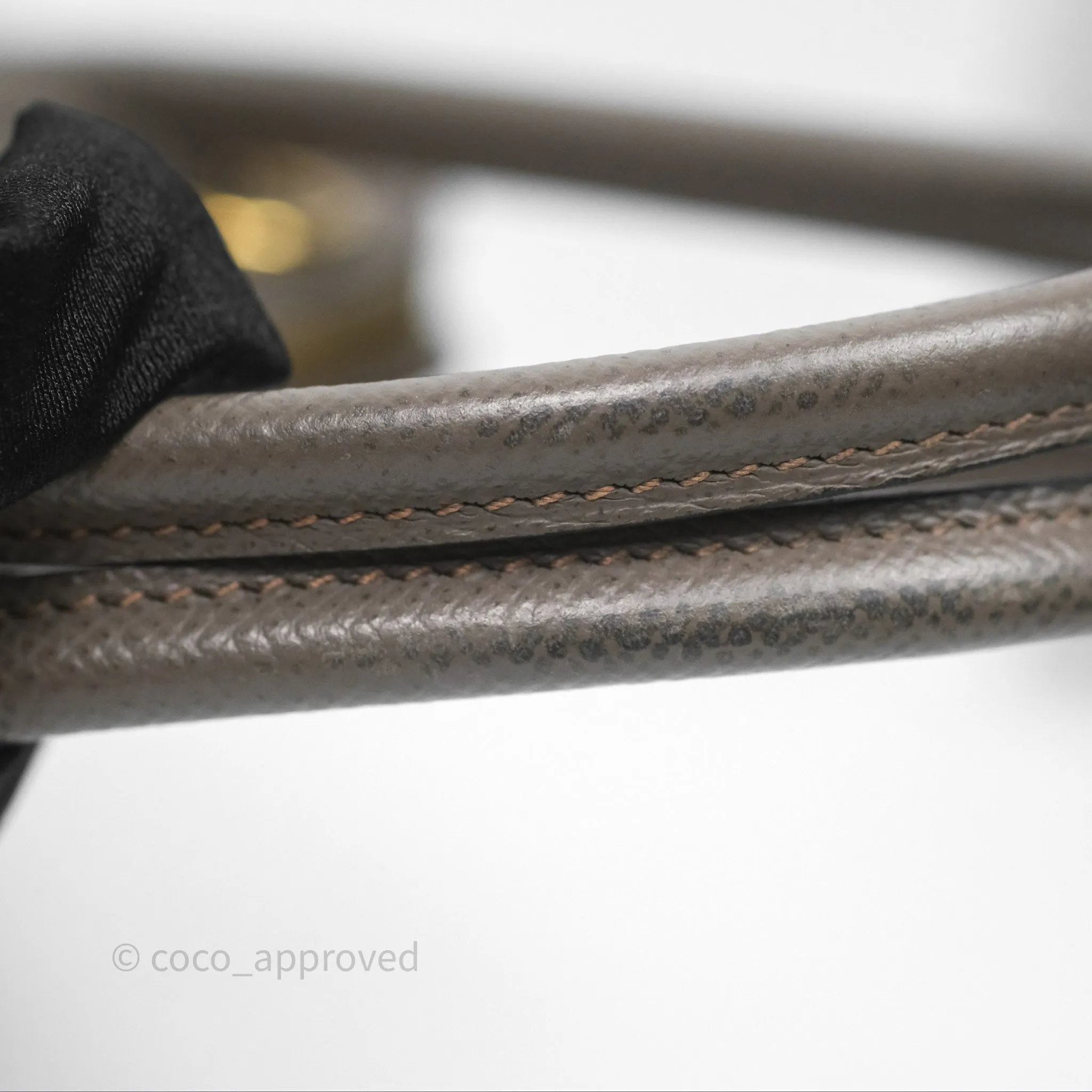 Herms Bolide 27 Etain 8F Epsom Gold Hardware