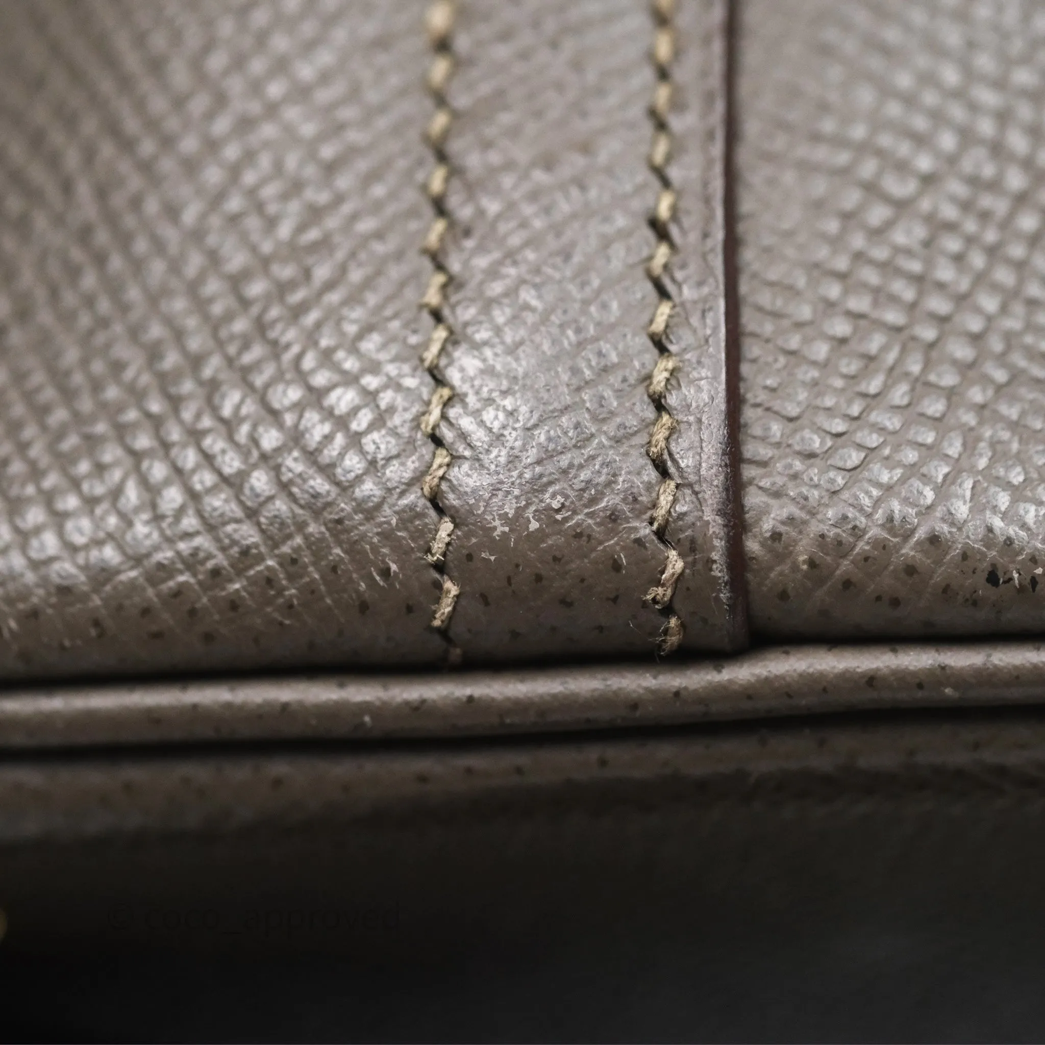 Herms Bolide 27 Etain 8F Epsom Gold Hardware