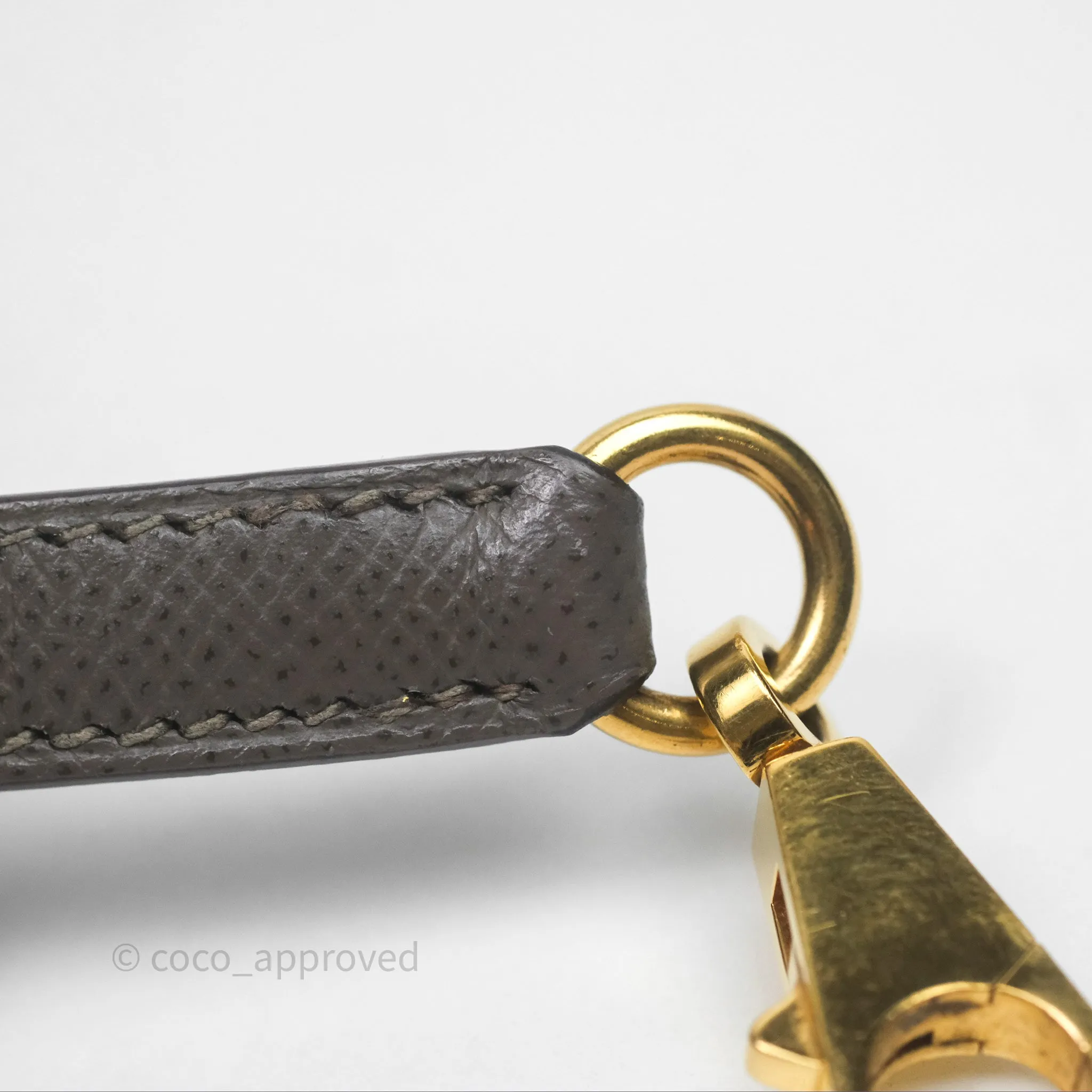 Herms Bolide 27 Etain 8F Epsom Gold Hardware