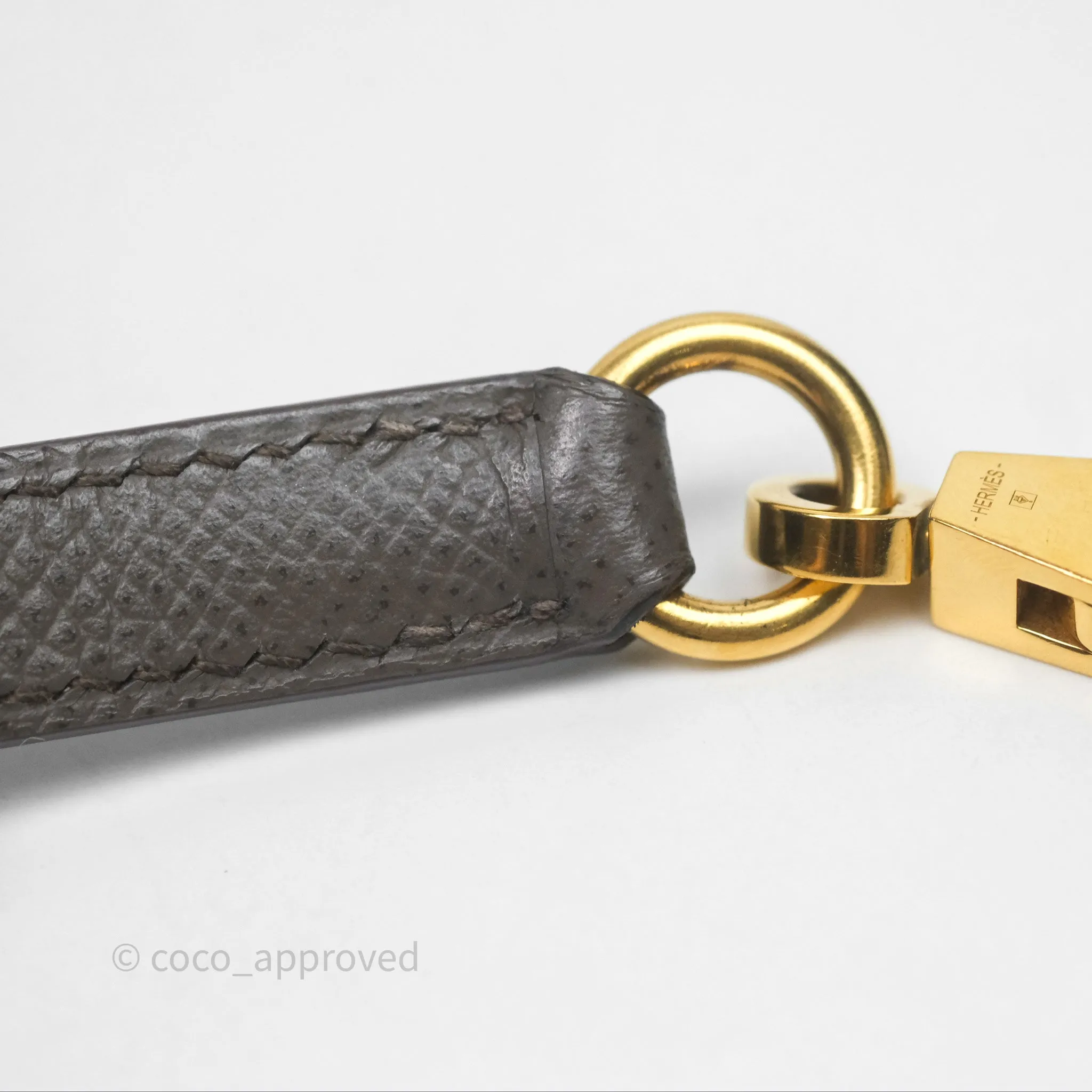 Herms Bolide 27 Etain 8F Epsom Gold Hardware