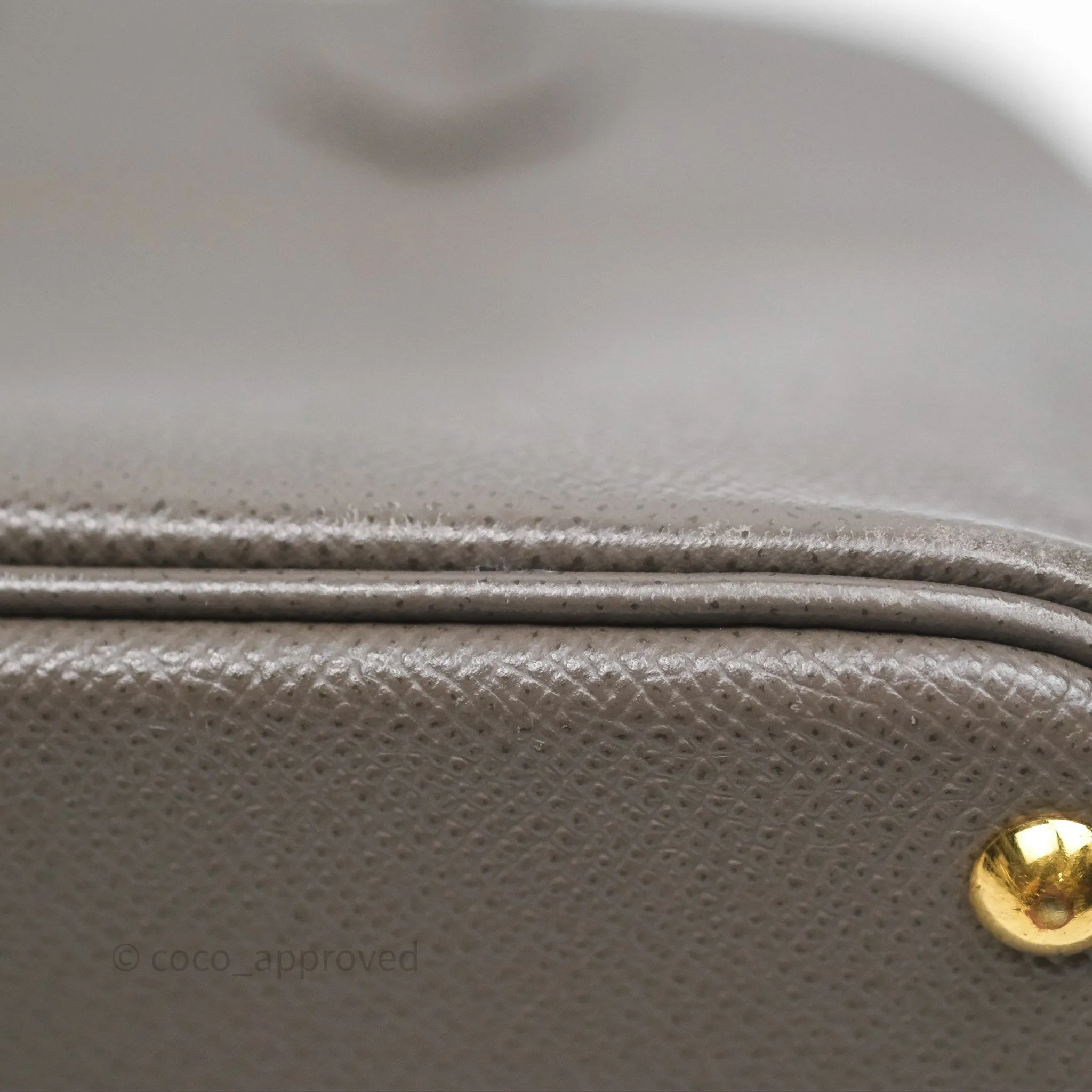 Herms Bolide 27 Etain 8F Epsom Gold Hardware