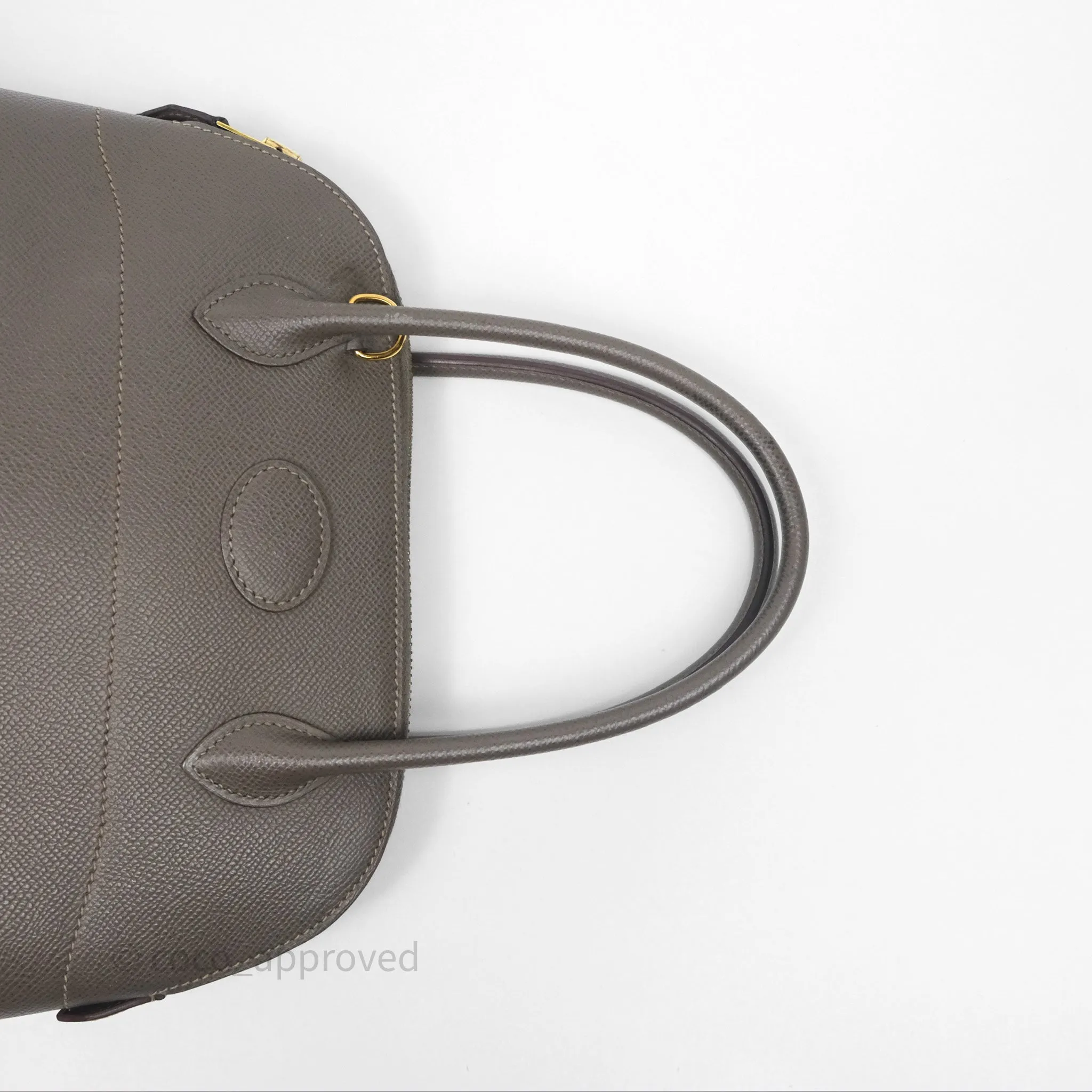 Herms Bolide 27 Etain 8F Epsom Gold Hardware