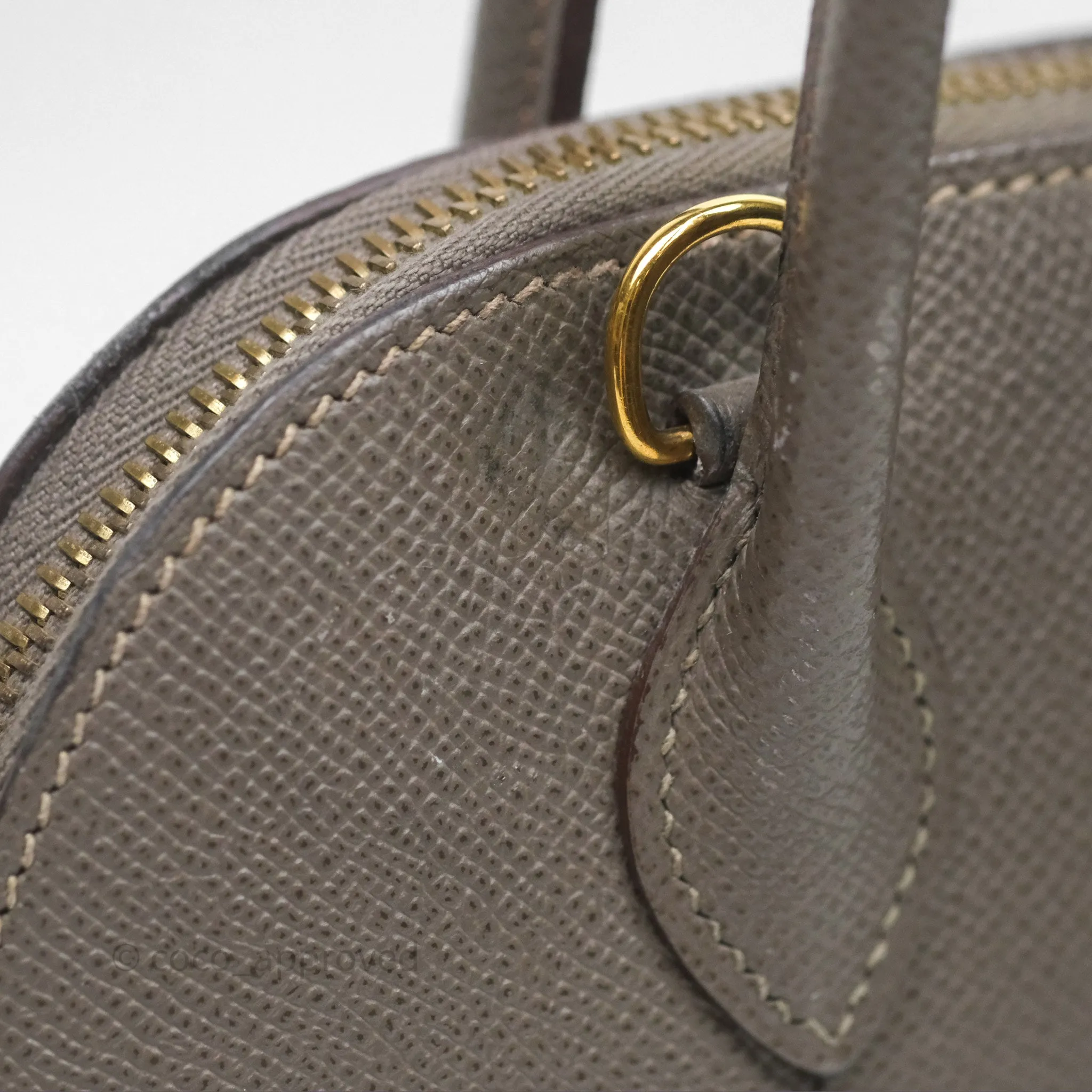 Herms Bolide 27 Etain 8F Epsom Gold Hardware