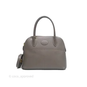 Herms Bolide 27 Etain 8F Epsom Gold Hardware