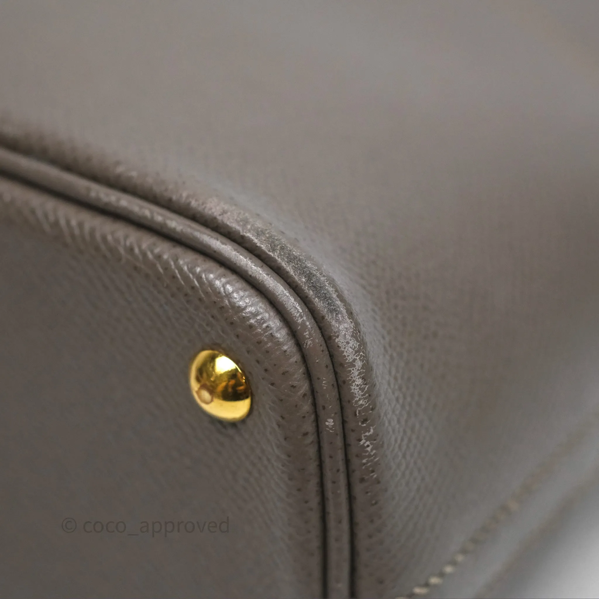 Herms Bolide 27 Etain 8F Epsom Gold Hardware