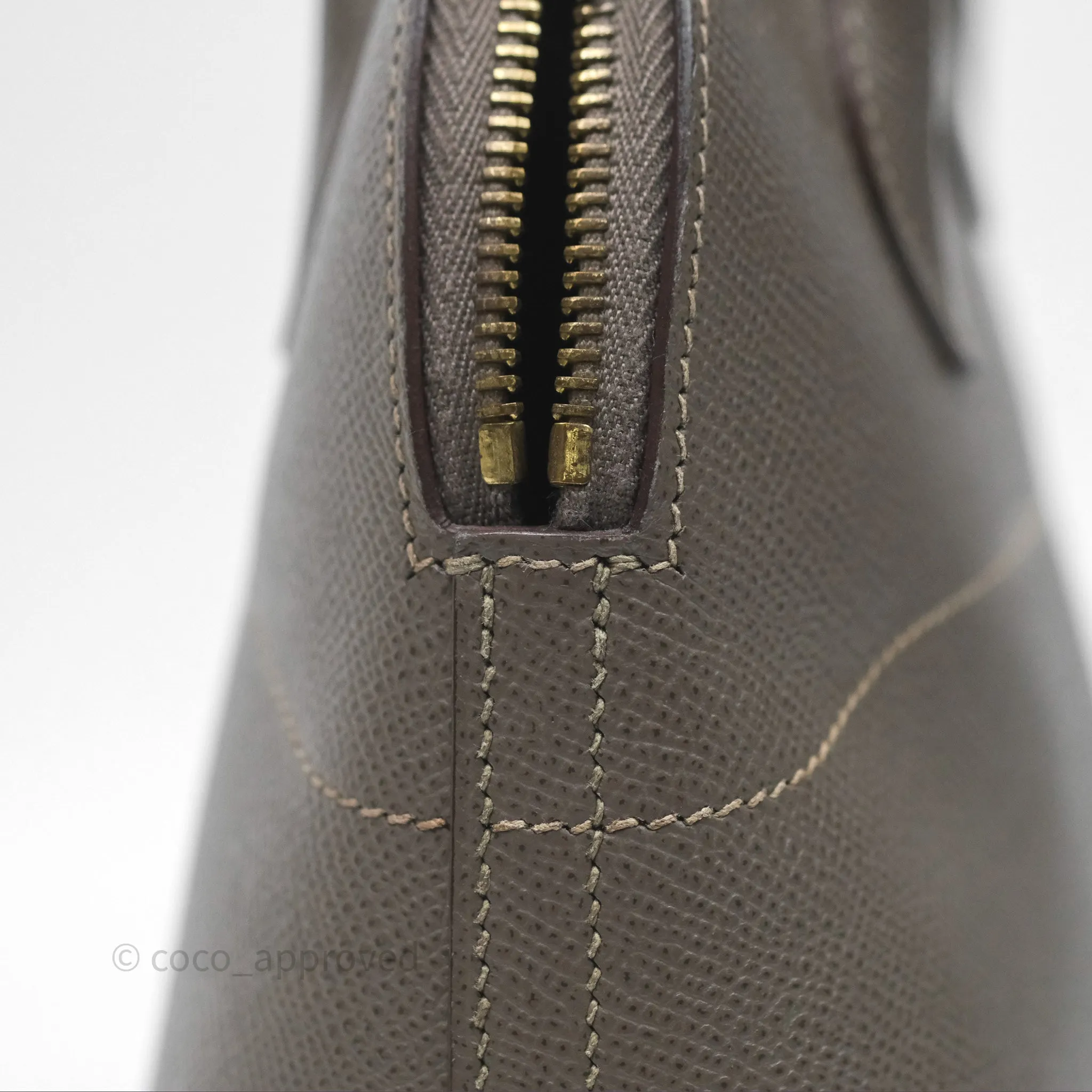 Herms Bolide 27 Etain 8F Epsom Gold Hardware